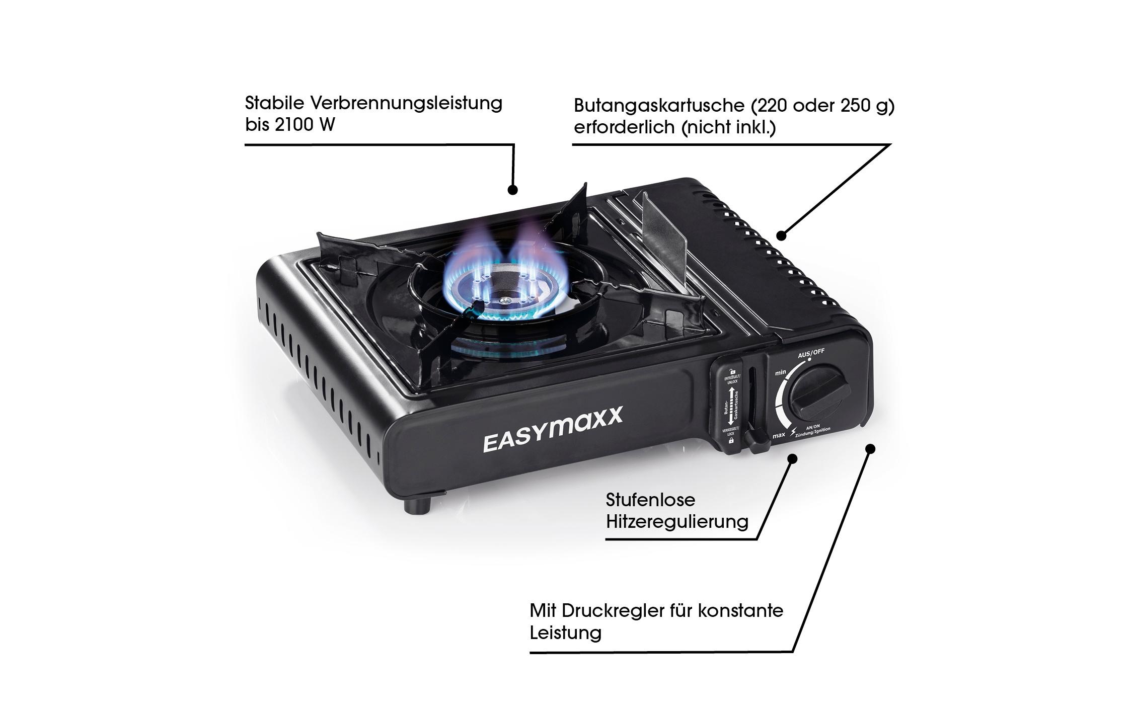 EASYmaxx Gaskocher »inkl. Koffer«, 28 cmx34 cm