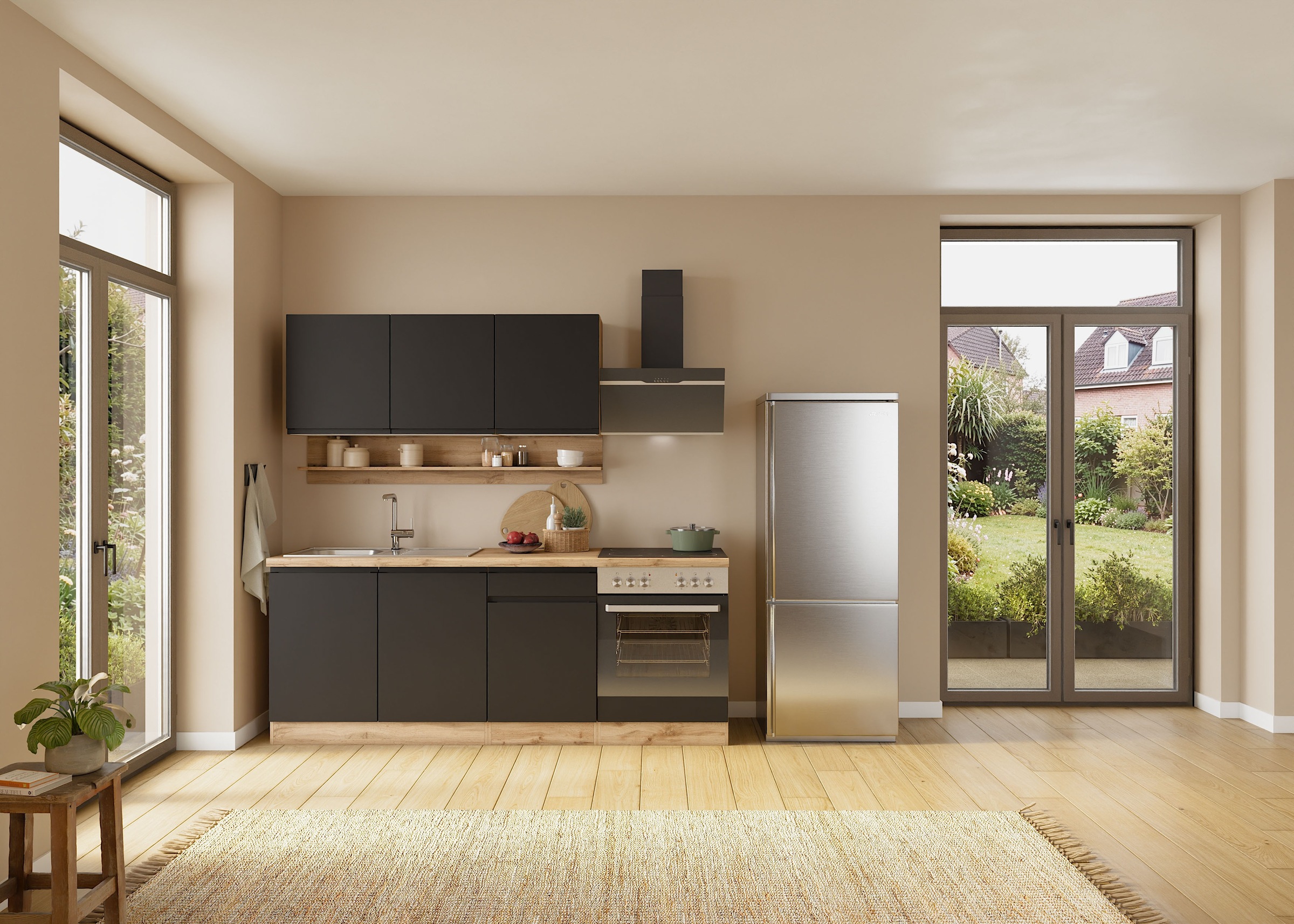 KOCHSTATION Hängeschrank "KS-Virginia,neu in verbesserter Ausführung" Stauraum, Softclose, Breite 50 cm, 1 Tür, gedämpfte Scharniere