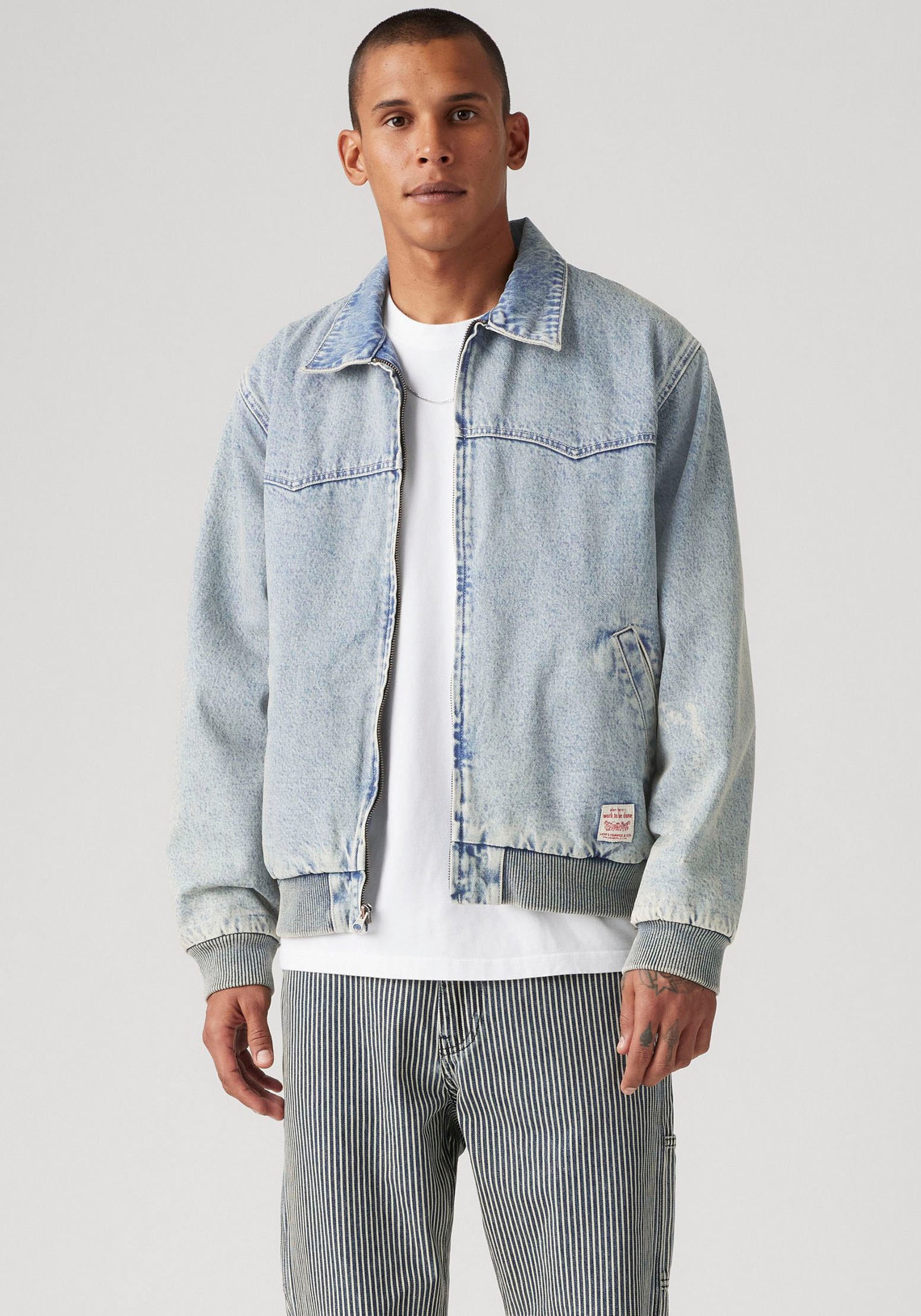 Levi's® Jeansjacke mit Rippbündchen