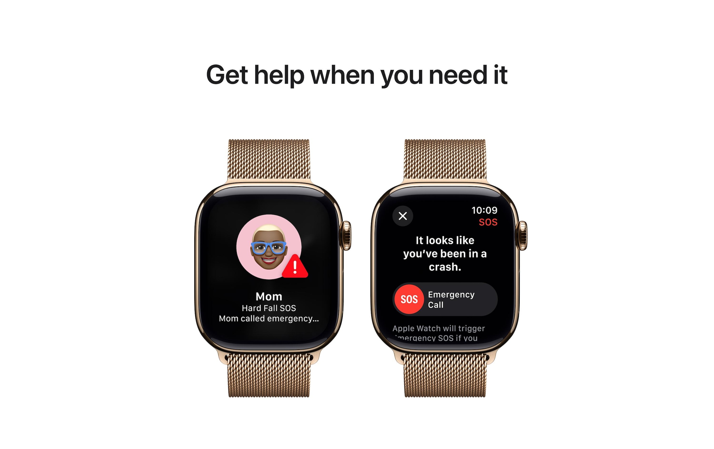 Apple Watch Series 10 Titan, 42 mm, GPS + Cellular, Milanese Loop, Goldfarben