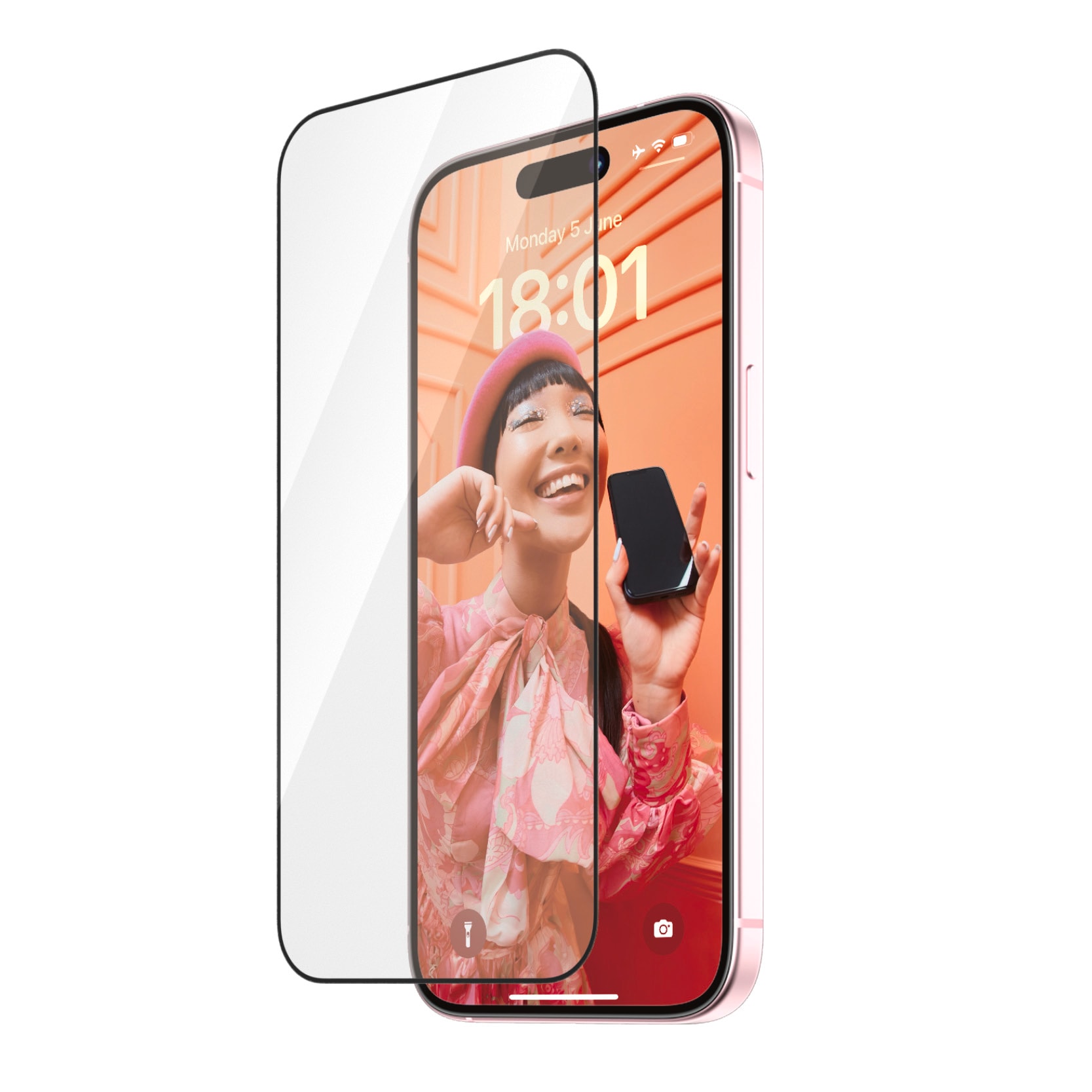PanzerGlass Displayschutzglas »Screen Protector Glass«, für iPhone 15, Ultra Wide Fit