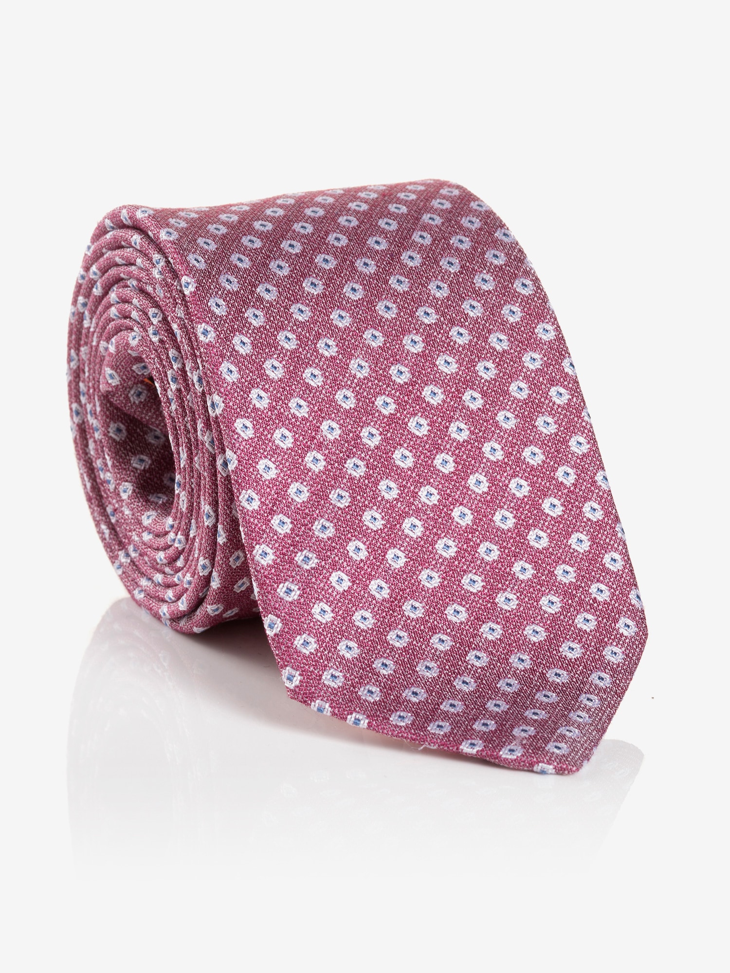 MONTI Krawatte 1 Stk. aus reiner Seide, Punkte-Muster, 6,5 cm breit