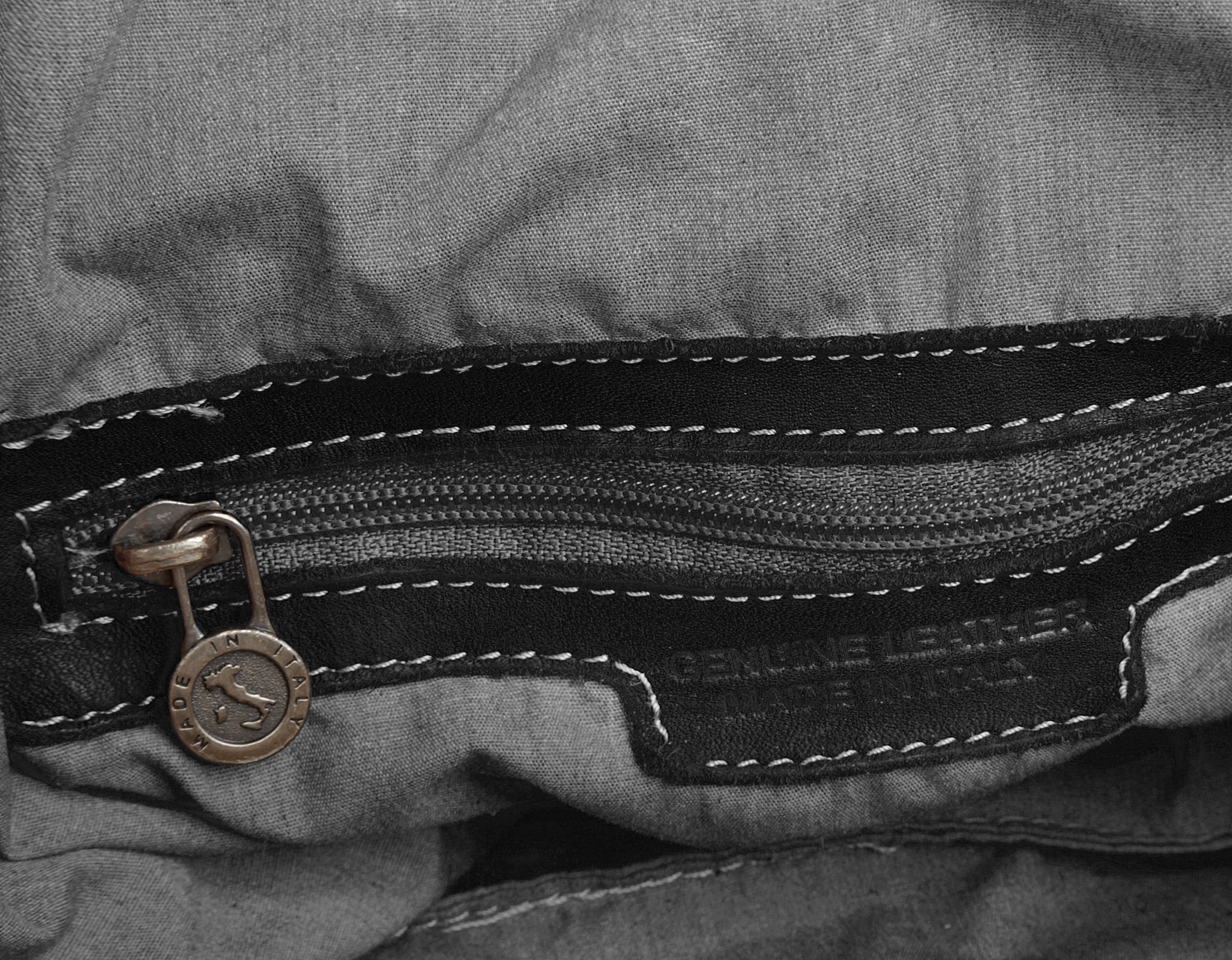 Cluty Umhängetasche, echt Leder, Made in Italy