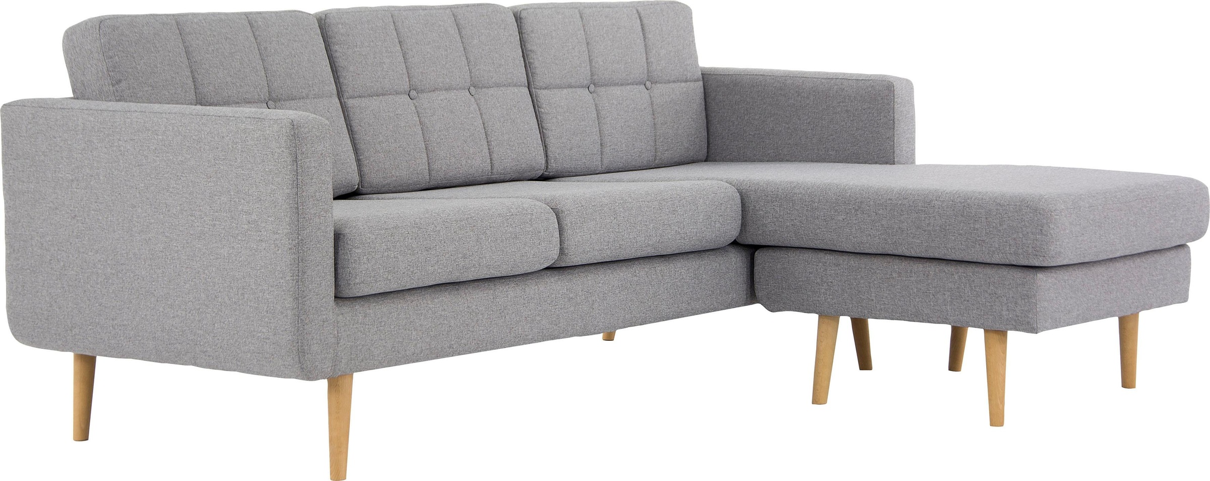 Home affaire Ecksofa »Brest L-Form«, mit Knopfheftung und Steppung im Rücken, geradliniges Design