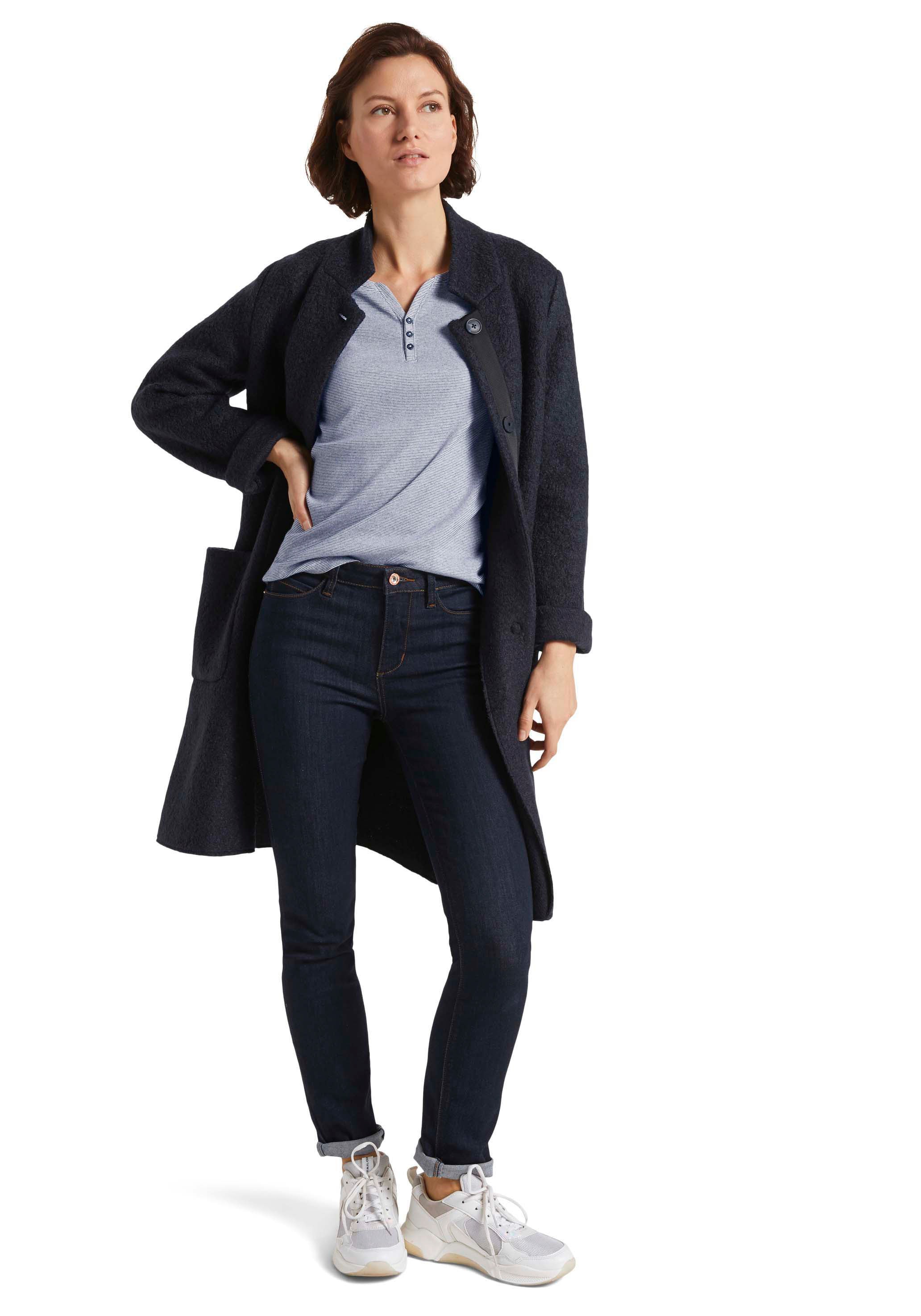 Damen bei »Tom Schweiz Tailor Langarmshirt Design TAILOR mit online Jelmoli-Versand Henleyshirt«, TOM shoppen mehrfarbigem