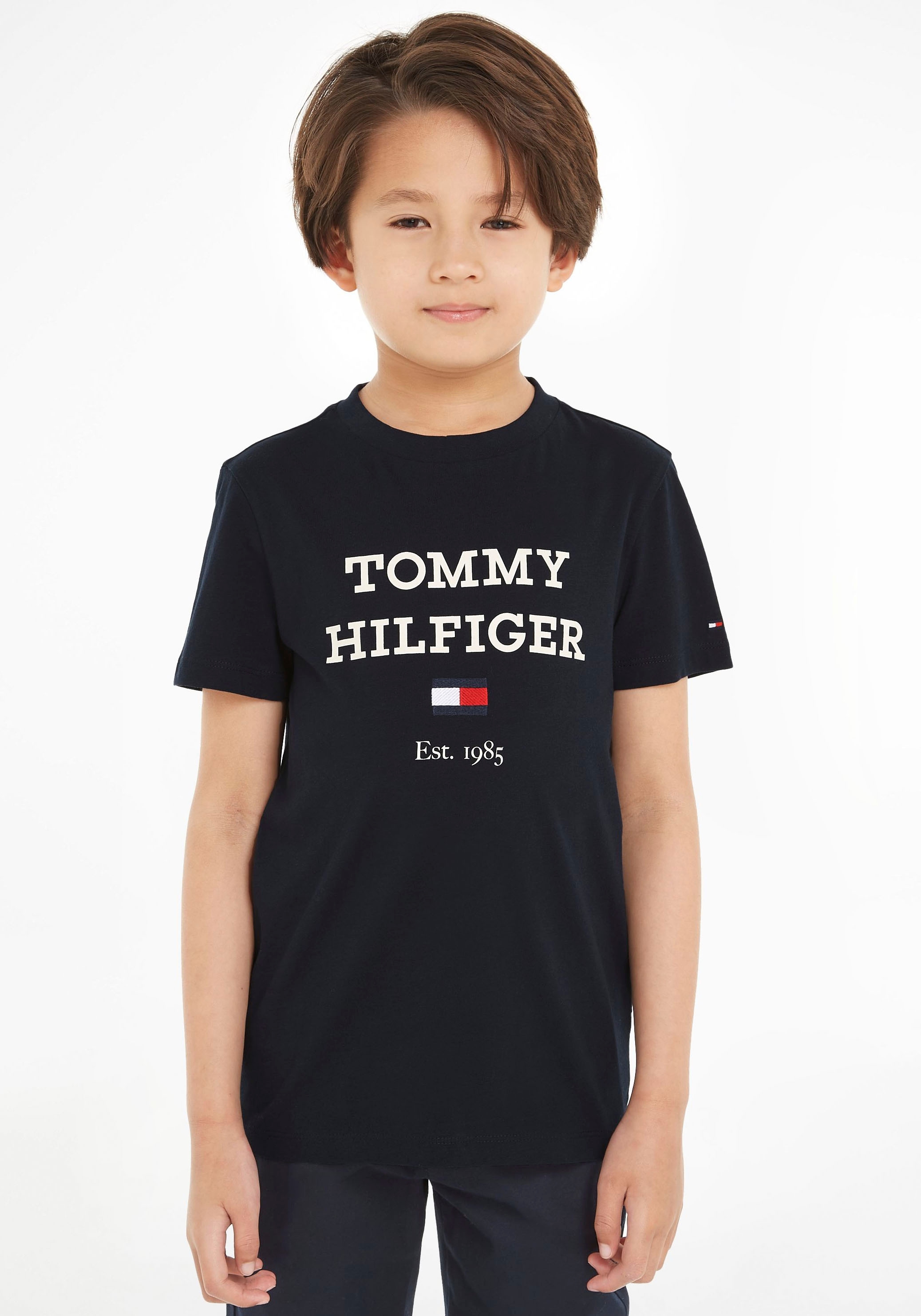 T-Shirt »TH LOGO TEE S/S«, mit grossem TH-Logo