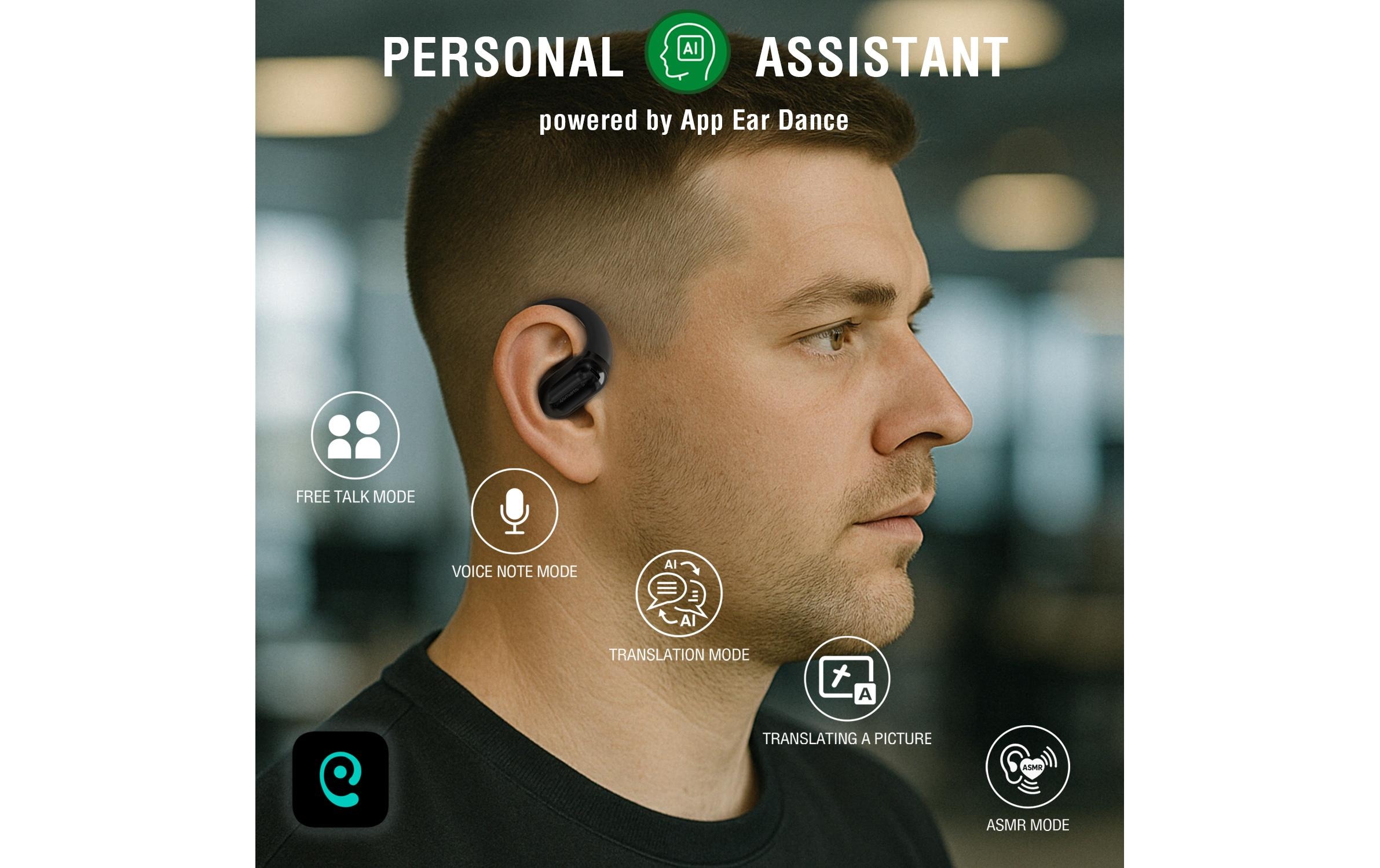 4smarts Bluetooth-Kopfhörer »SkyBuds AI Screen«, Bluetooth