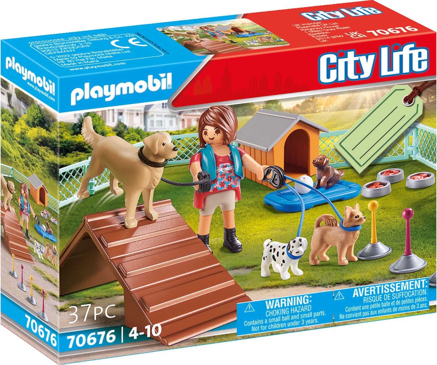 Playmobil® Konstruktions-Spielset »Geschenkset Hundetrainerin (70676), City Life«, (37 St.), Made in Europe