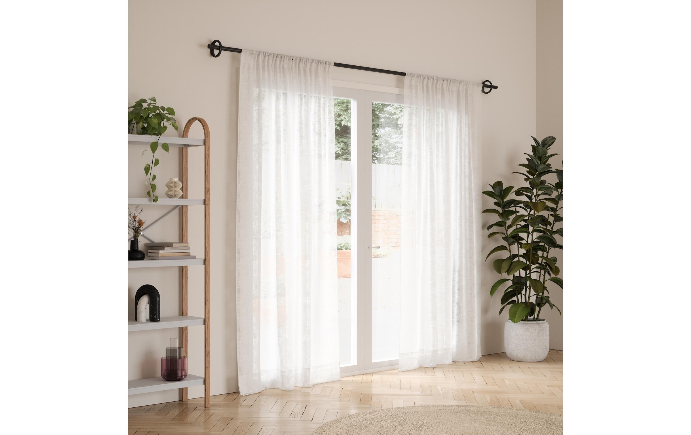Umbra Vorhangstange »Ringlet 107 - 305 cm, Schwarz matt«