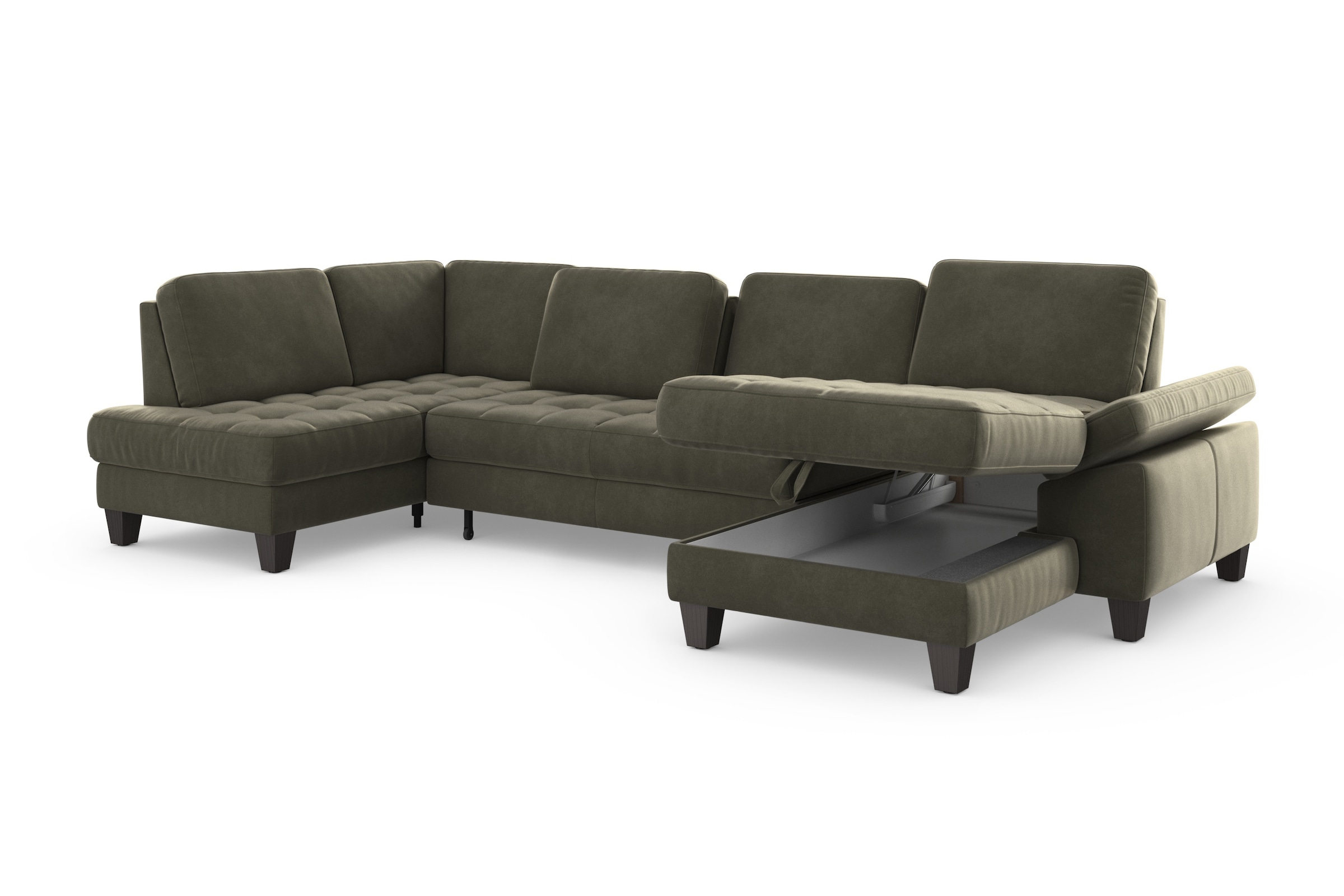 sit&more Wohnlandschaft »Westham U-Form«, wahlweise mit Bettfunktion, Bettkasten, Sitztiefenverstellung