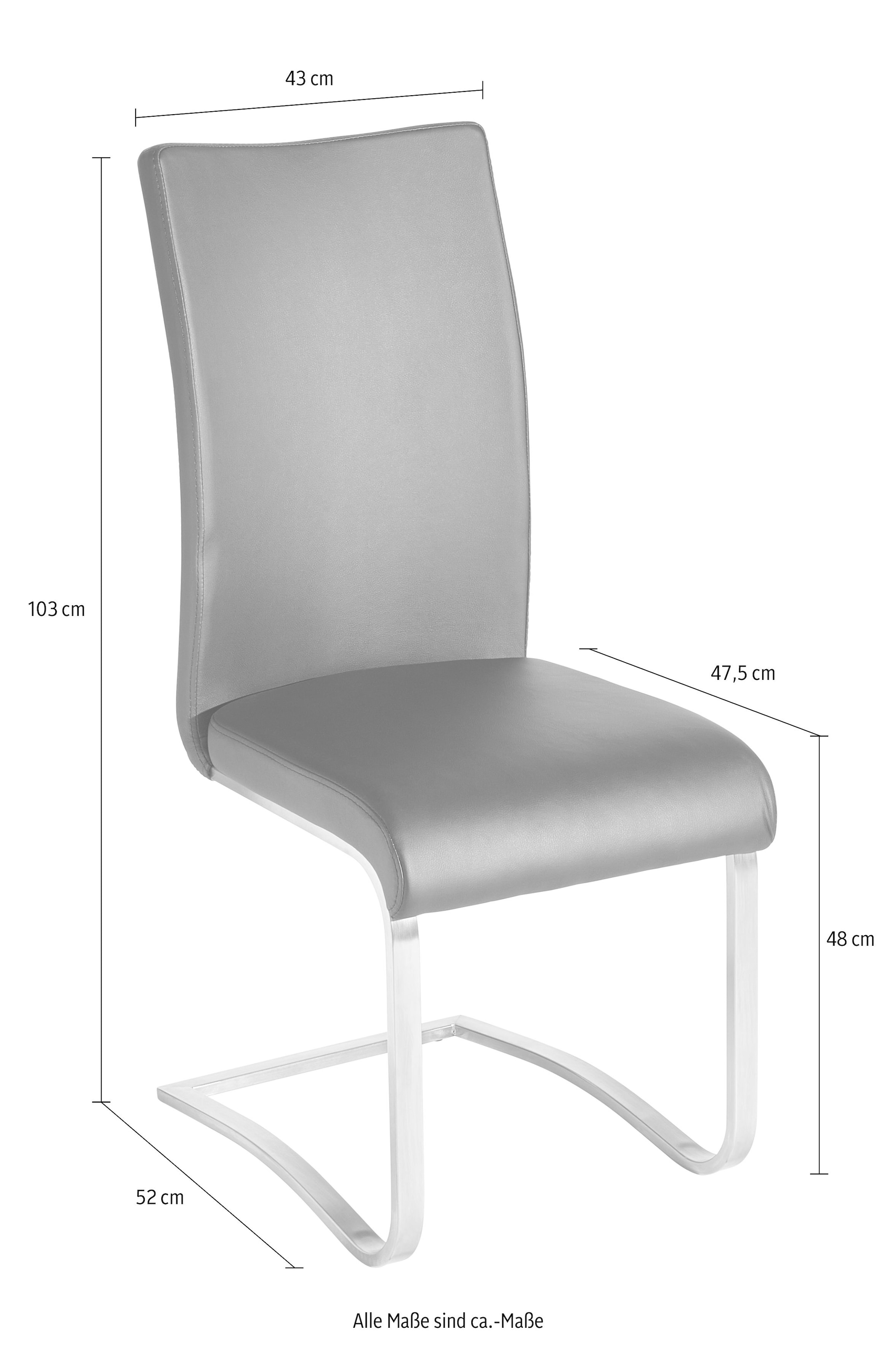 MCA furniture Freischwinger »Arco«, (Set), bis shoppen 4er-, Kunstleder, Kg 6 St., online | Stuhl belastbar 6er-Set, 130 Jelmoli-Versand 2er