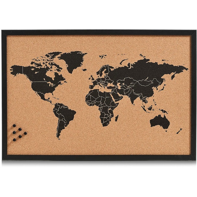 ❤ Zeller Present Pinnwand »World«, Memoboard, aus Kork, Motiv Weltkarte  ordern im Jelmoli-Online Shop