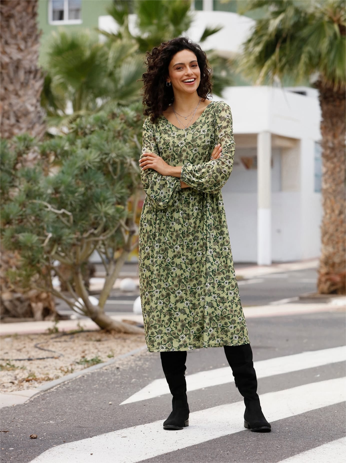 Inspirationen A-Linien-Kleid »Mesh-Kleid«