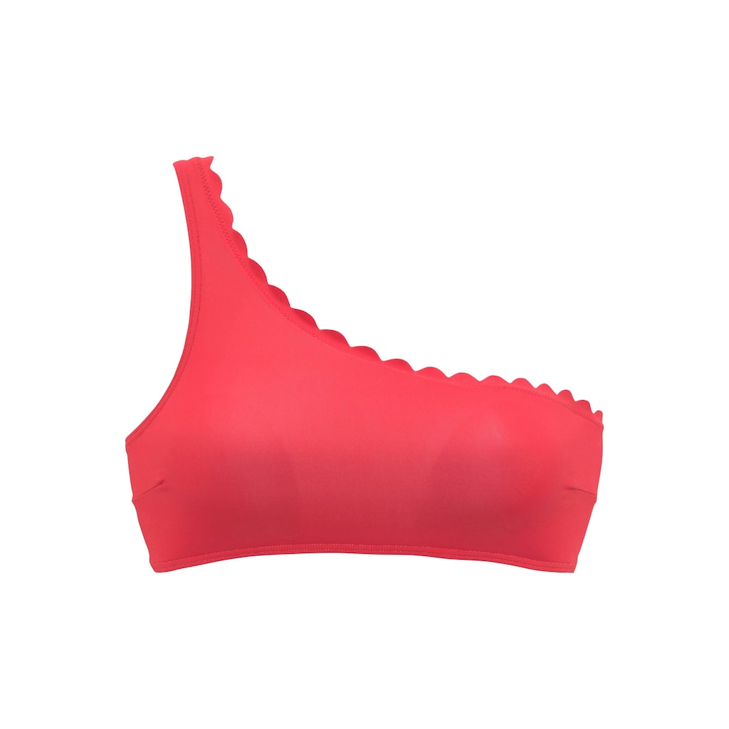 LASCANA Bustier-Bikini-Top »Scallop«, in One-Shoulder-Form