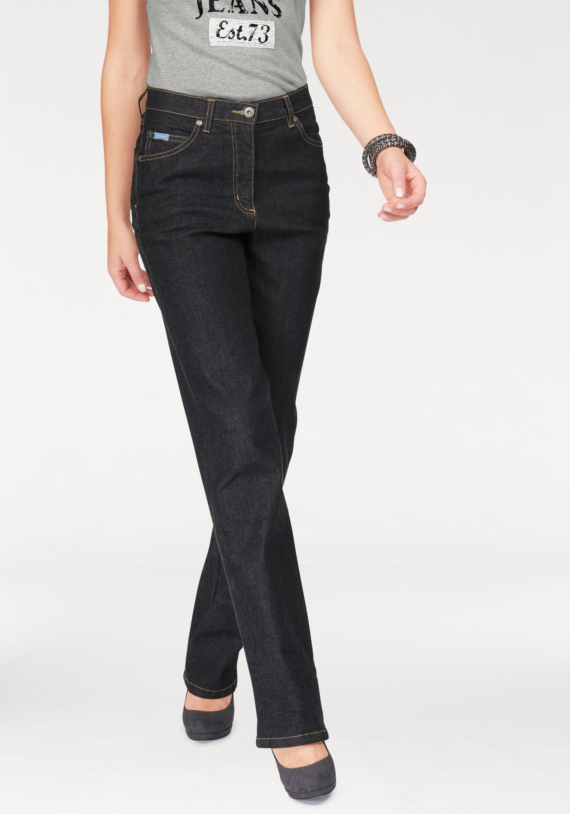 Arizona Gerade Jeans Schweiz High Jelmoli-Versand »Annett«, online Waist bei shoppen