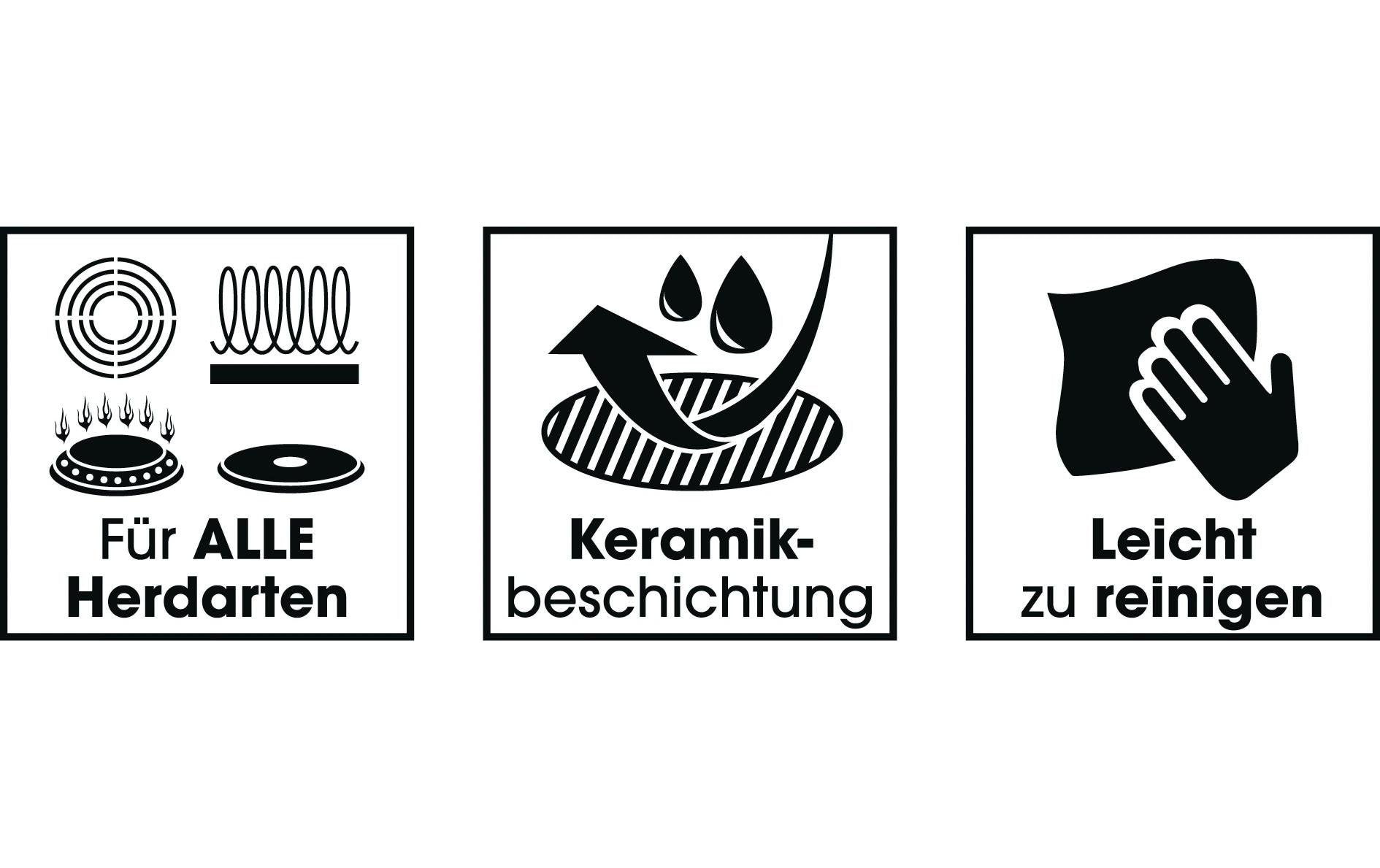 BRATmaxx Bratpfanne »Aluminium Pfannen Set 3 Stück 20 cm/24 cm/28 cm«, Aluminium