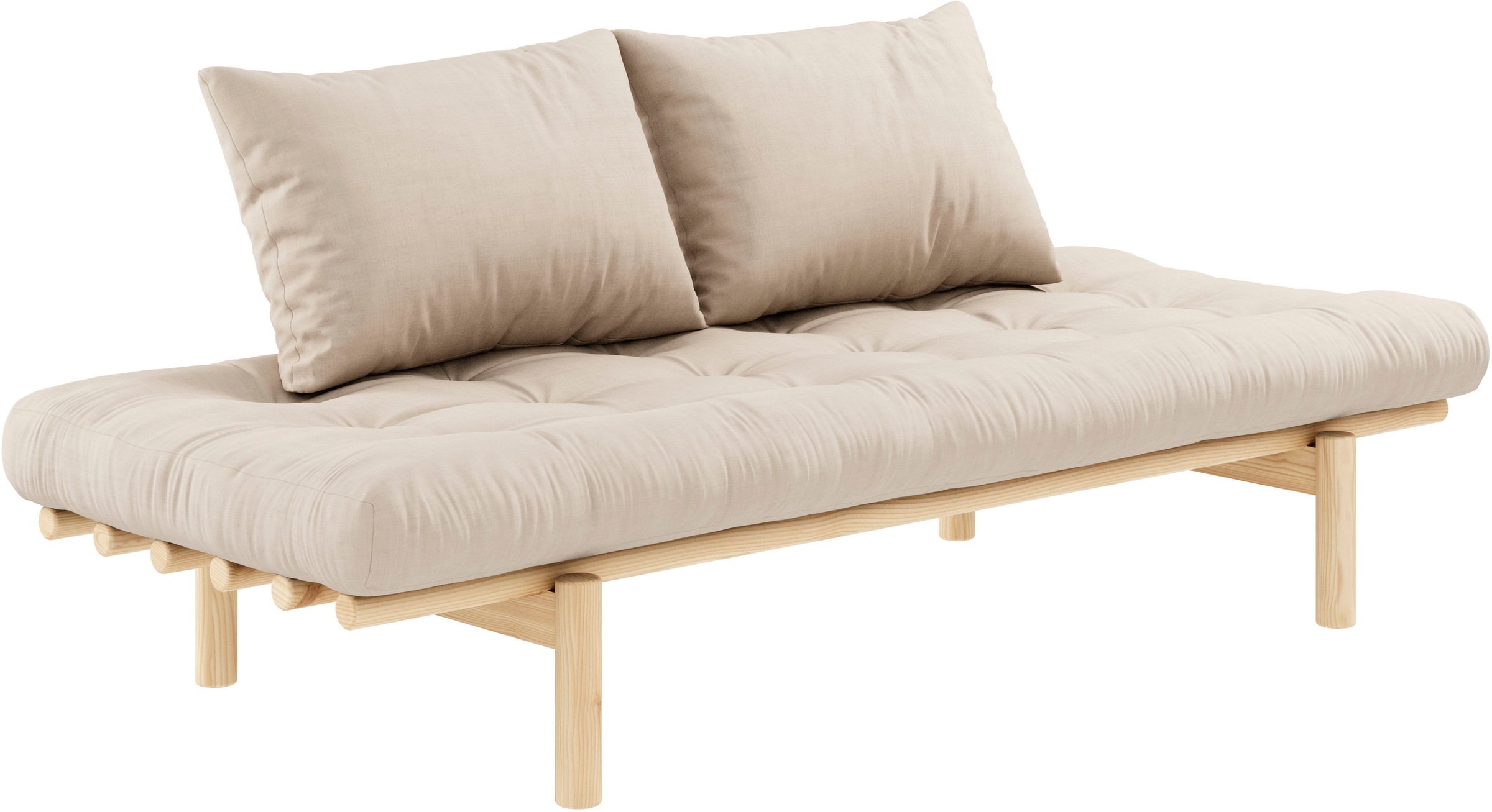 Karup Design Daybett "Pace" Set, 2 Stk. tlg. aus massiven Kiefernholz, inkl. Futonmatratze