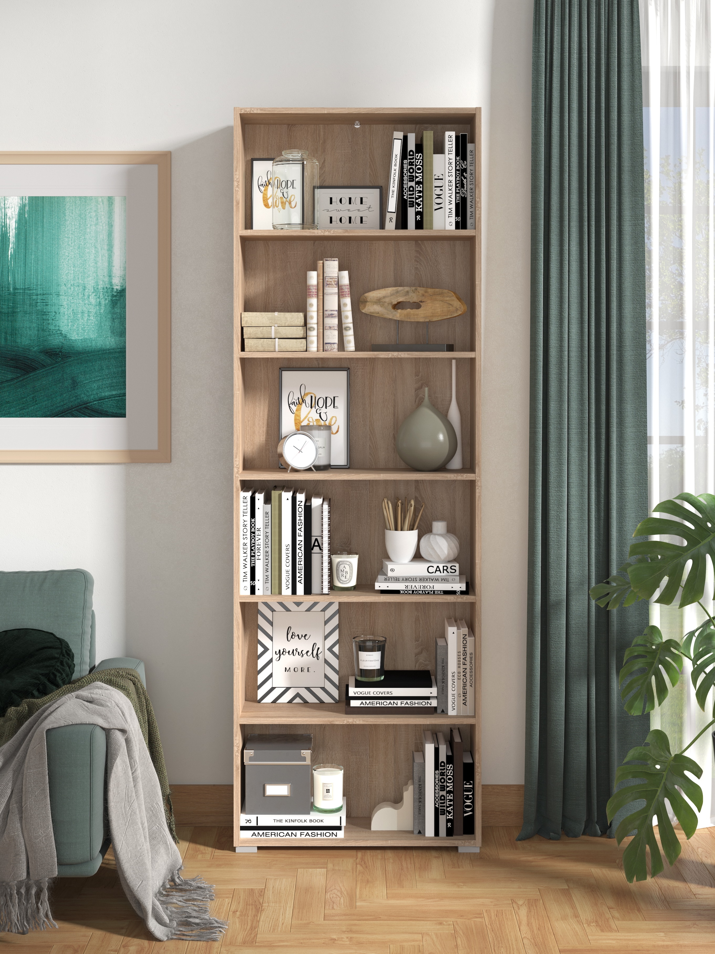 INOSIGN Aktenregal »Tomar 6«, Bücherregal mit viel Stauraum, Masse (B/T/H): 70/24,5/211,5 cm