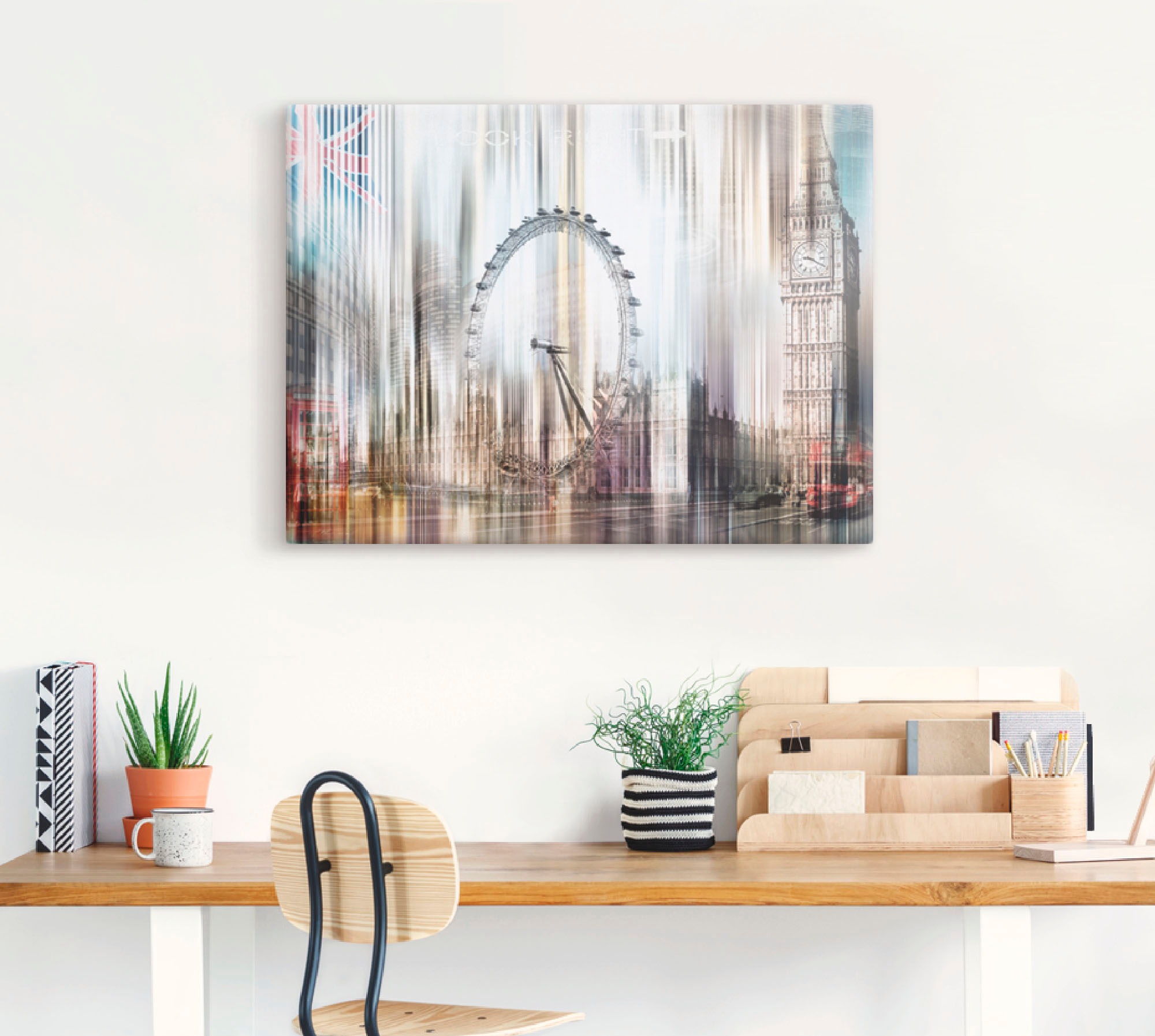 Artland Leinwandbild »London Skyline Collage I«, Gebäude, (1 St.), auf Keilrahmen gespannt