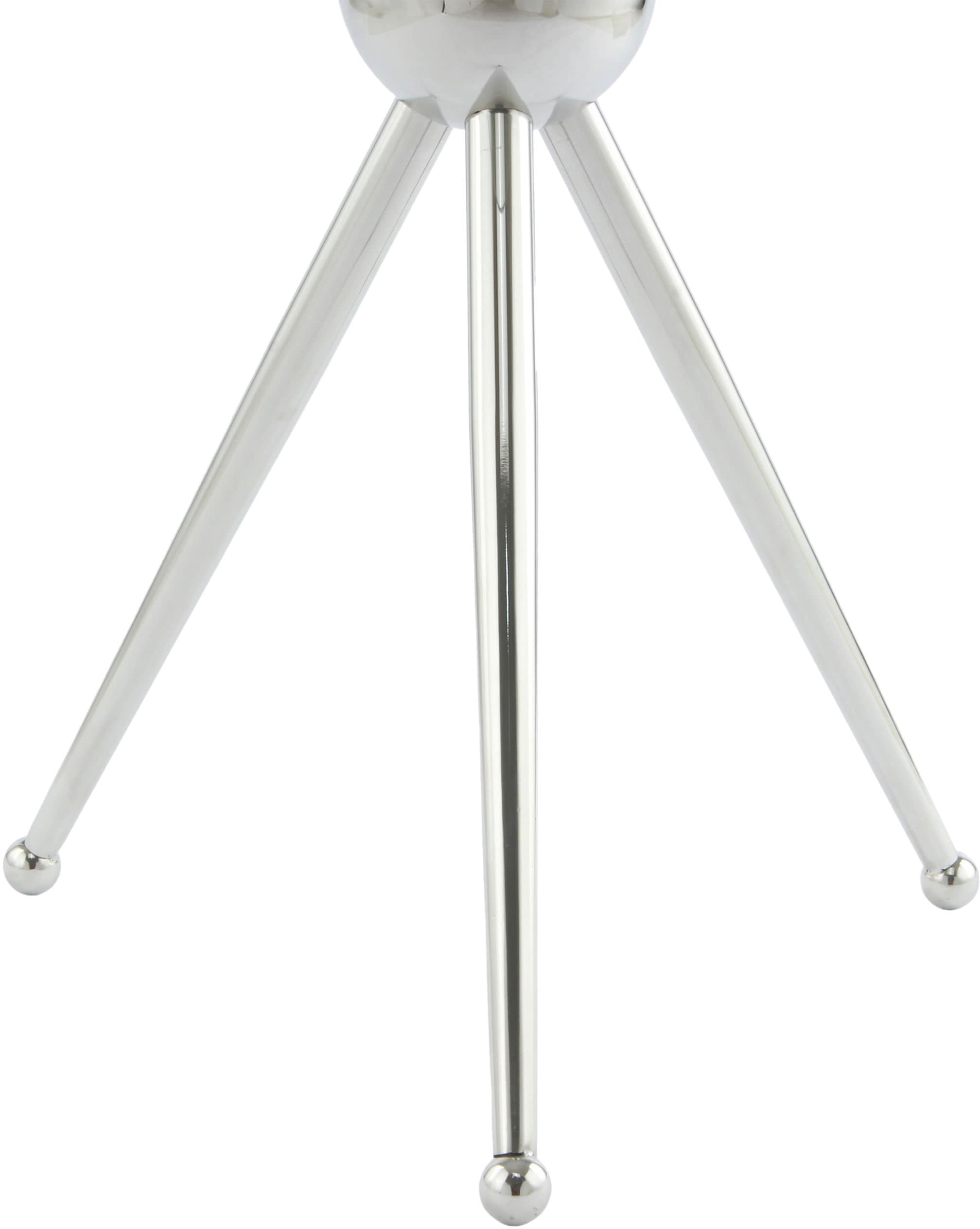 Kayoom Beistelltisch »Ontario 325, Runde Glasplatte aus Sicherheitsglas, 100% Edelstahl«, (1 St.), Minimalistisch, Gestell in Tripod-Design, mit Tragering