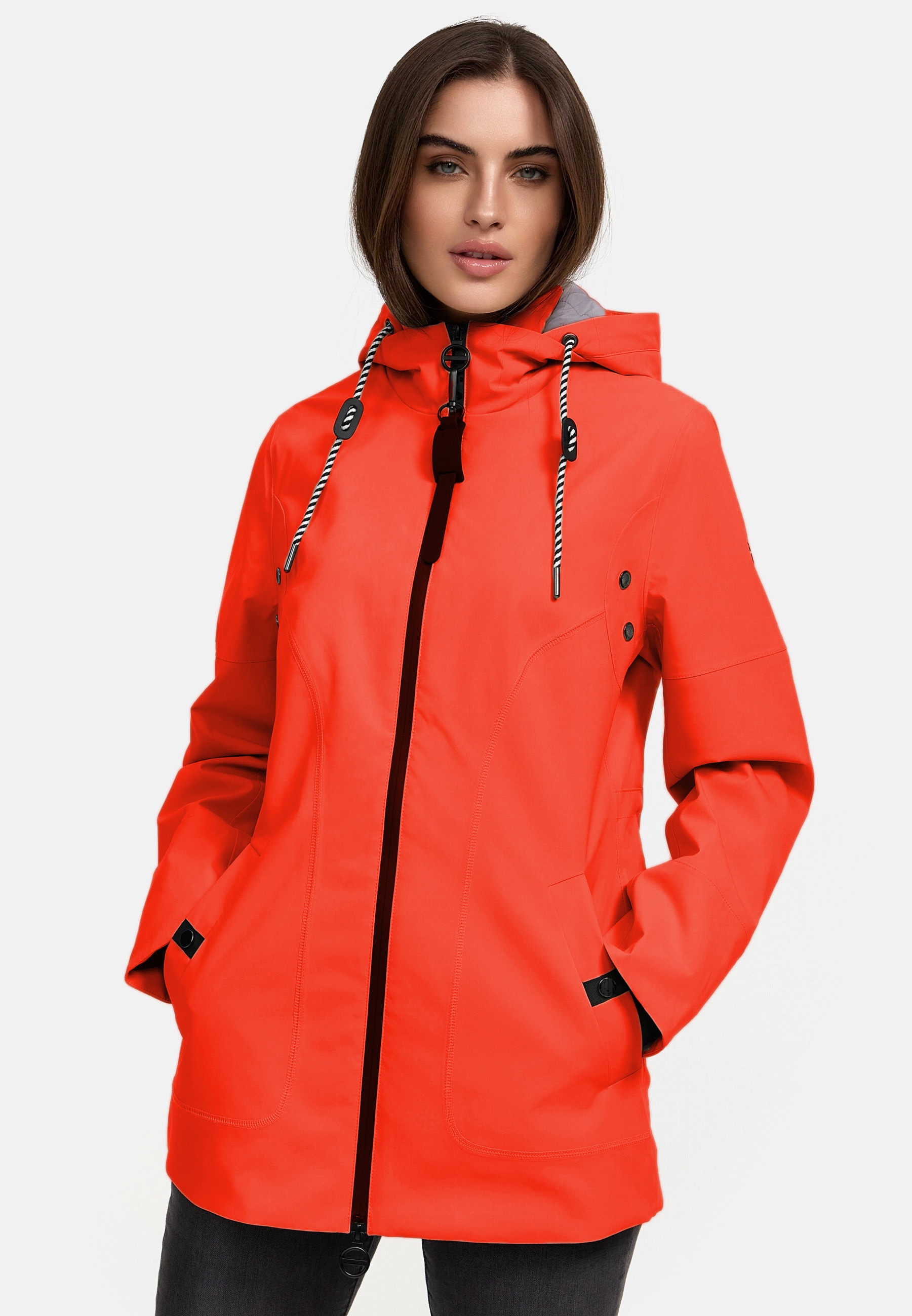 MANISA Regenjacke mit Kapuze mit abnehmbarer Kapuze