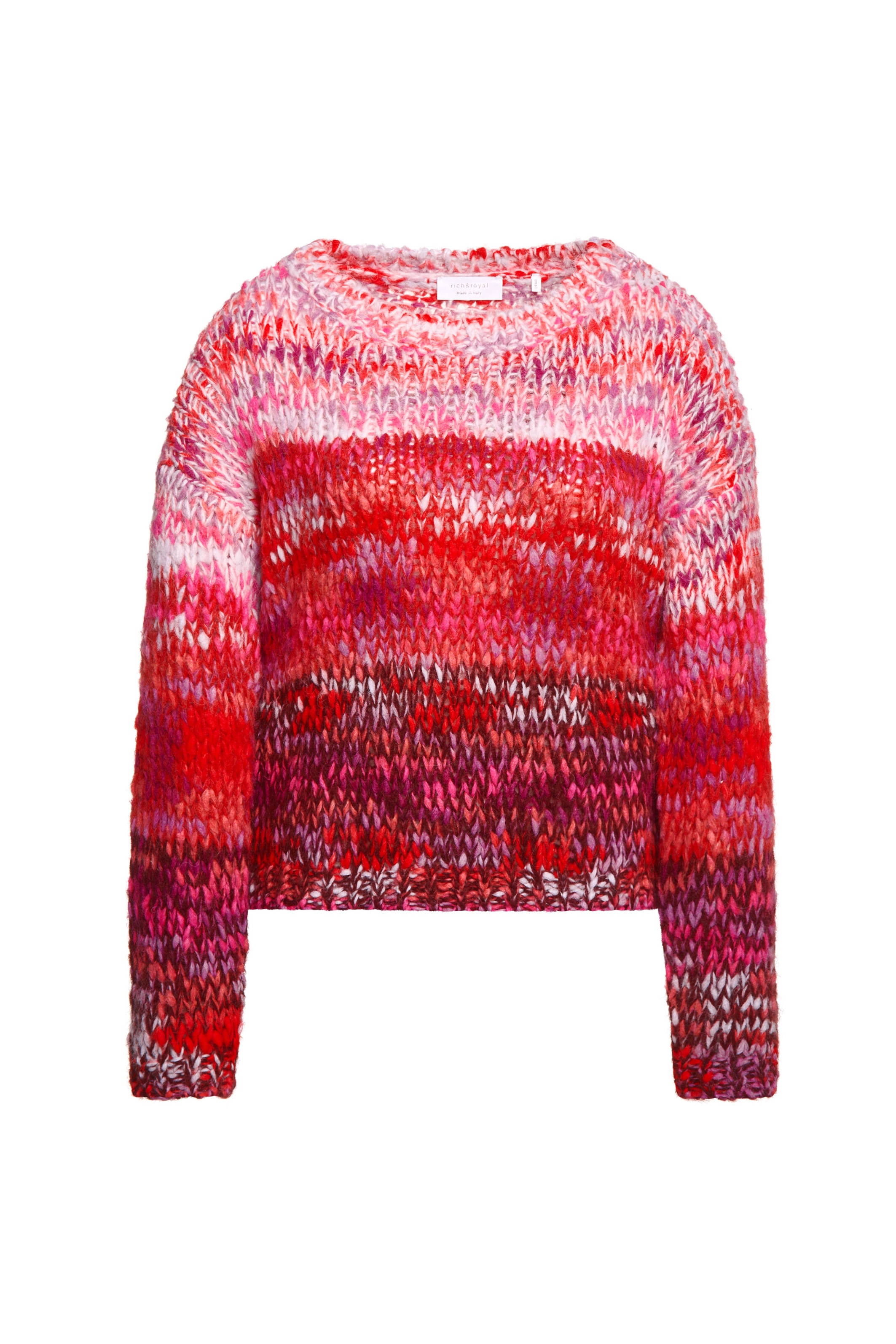 Rundhalspullover »Crew neck with print yarn«, aus multifarbenem Garn, Rundhals