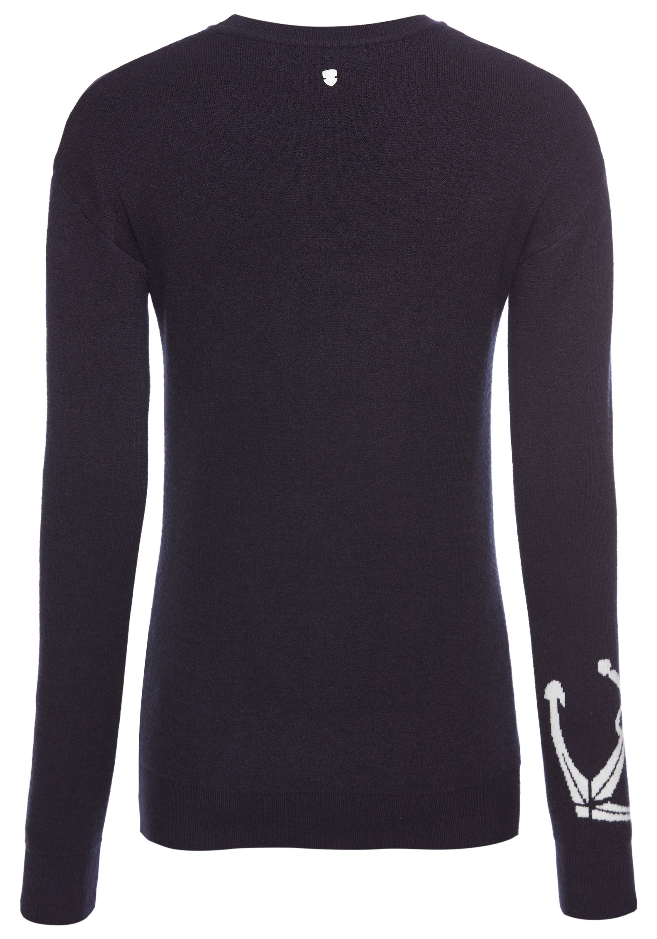 DELMAO Jacquardpullover »Anker«, mit maritimen Motiv