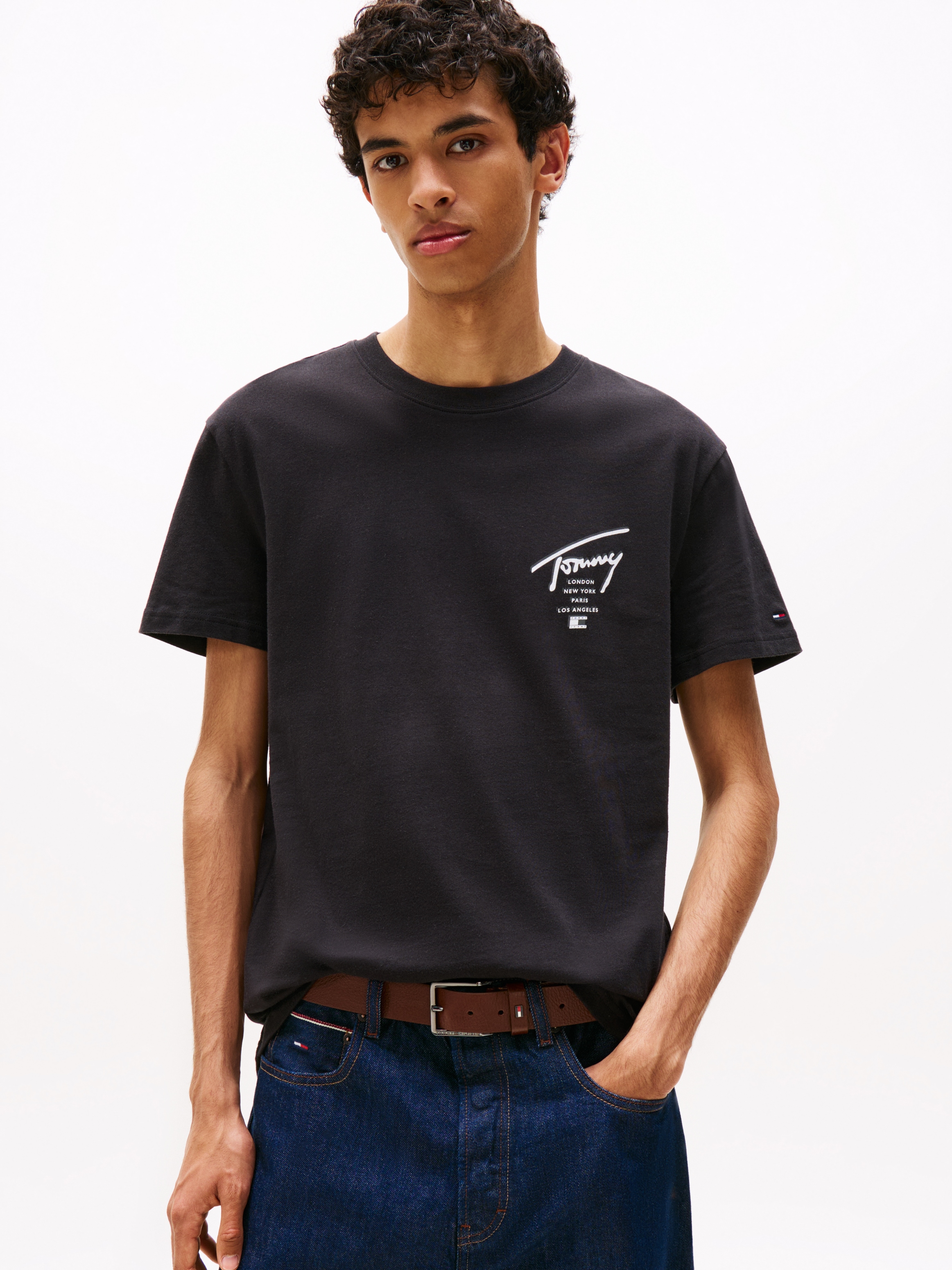 Tommy Jeans T-Shirt »TJM SIGN CITY TEE EXT«, Rundhals, regular fit, grosser Rückenprint