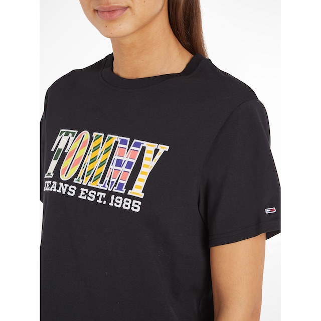 Tommy Jeans T-Shirt »TJW CLS TJ LUXE 2 TEE«, mit gestreifter Logostickerei  online kaufen | Jelmoli-Versand