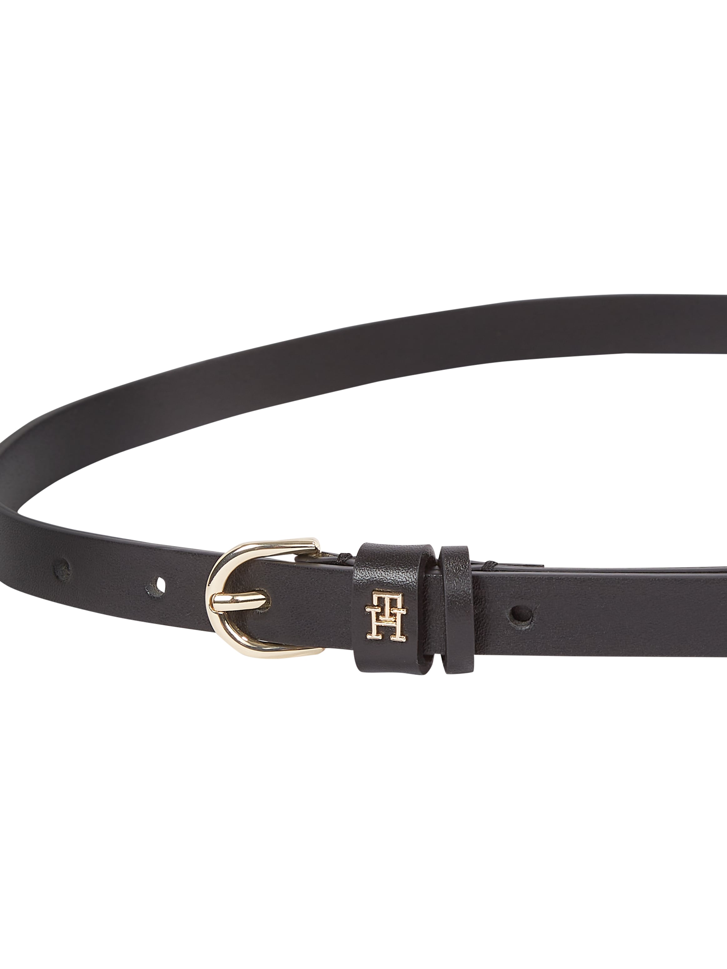 Tommy Hilfiger Ledergürtel »ESSENTIAL EFFORTLESS 1.5«, Ovale Einfachdornschliesse, Logoemblem