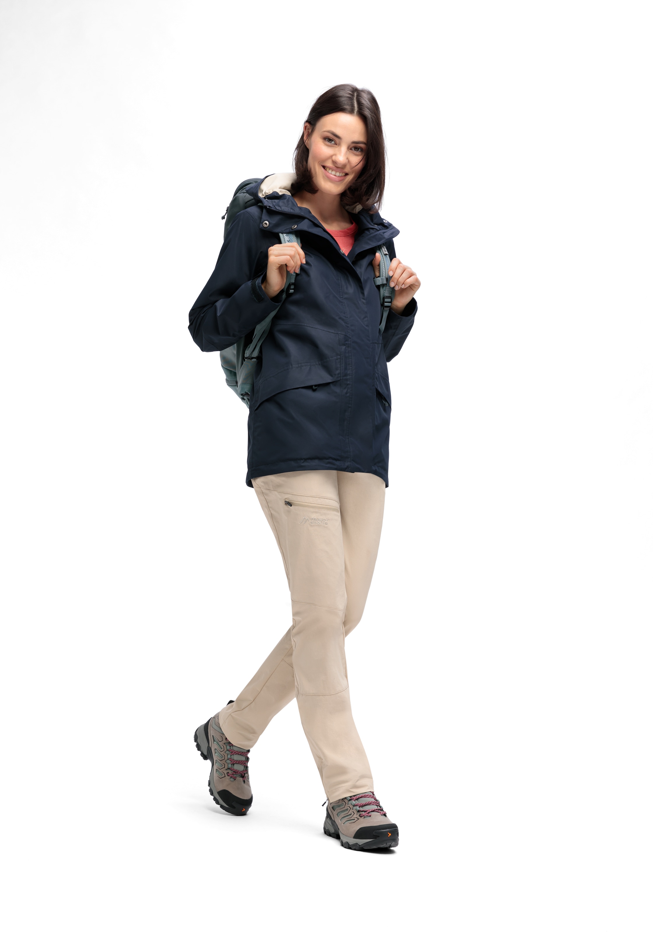 Maier Sports Outdoorjacke »Brocken Long W«, Damen Jacke wasserdicht, Funktionsjacke 2 Taschen aussen + Innentasche