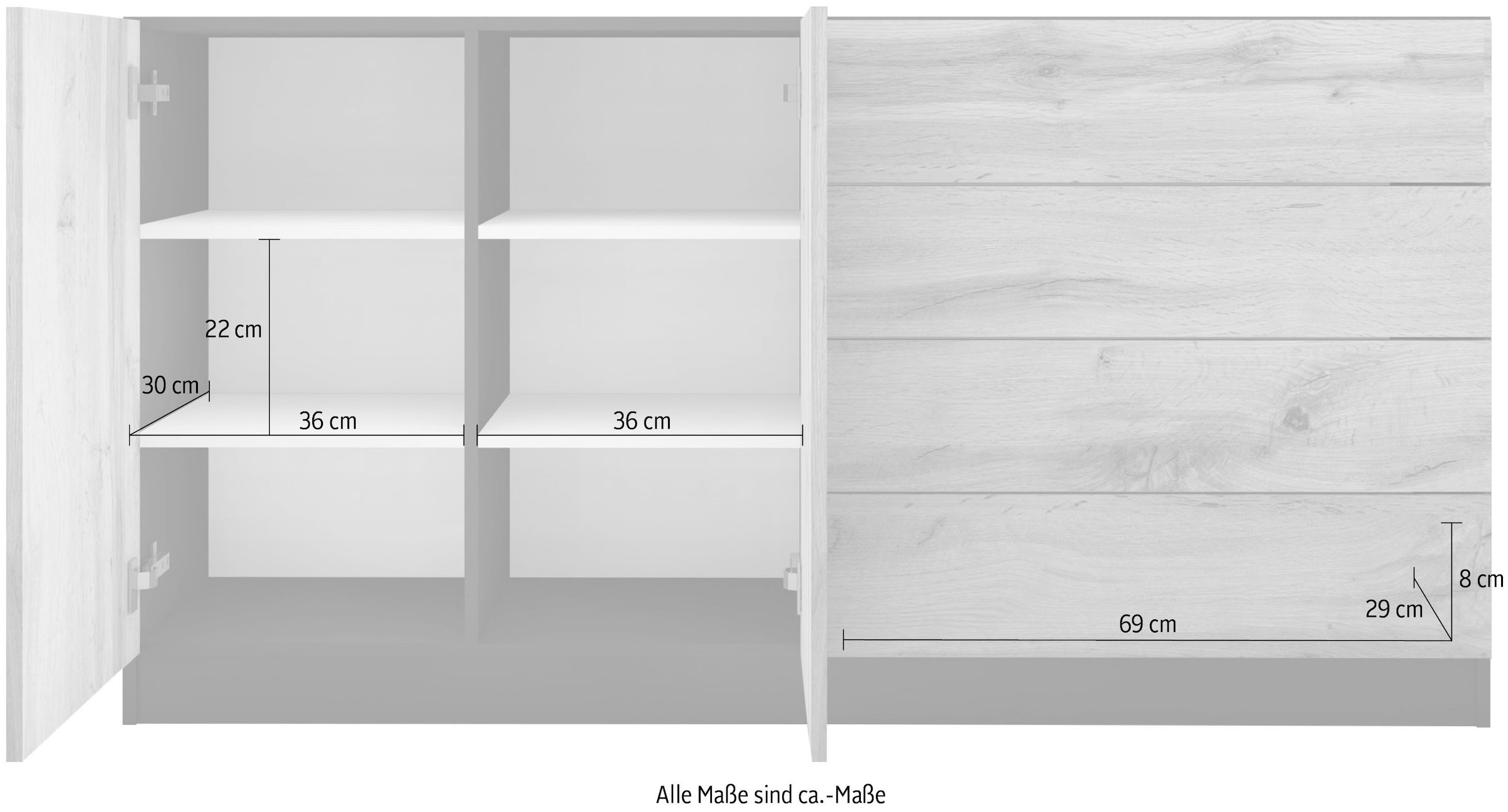 ❤ borchardt Möbel Sideboard »Vaasa«, im Breite Shop cm 152 entdecken Jelmoli-Online
