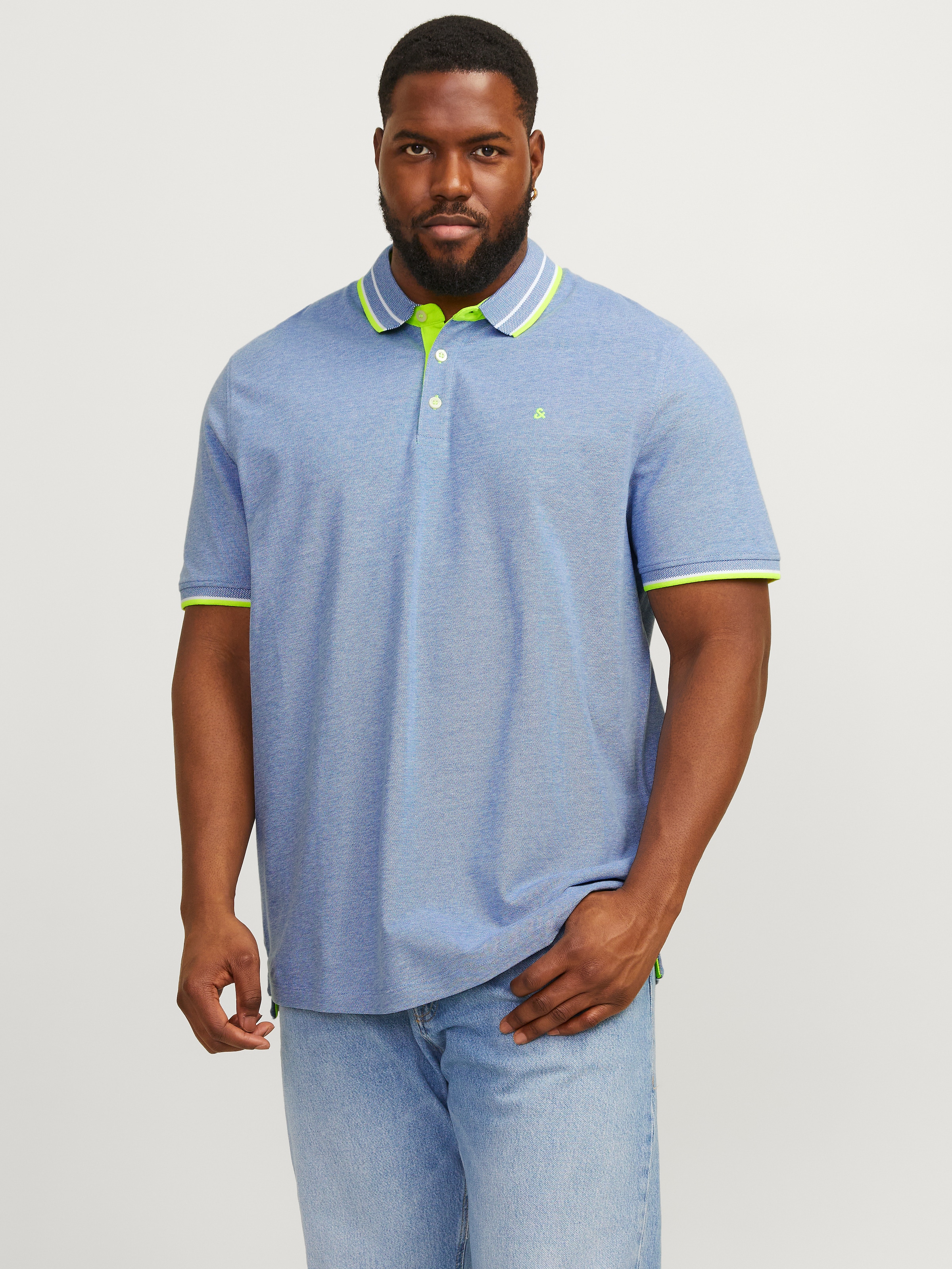 Jack & Jones PlusSize Poloshirt "JJEPAULOS POLO SS NOOS PLS" Baumwolle, regular fit