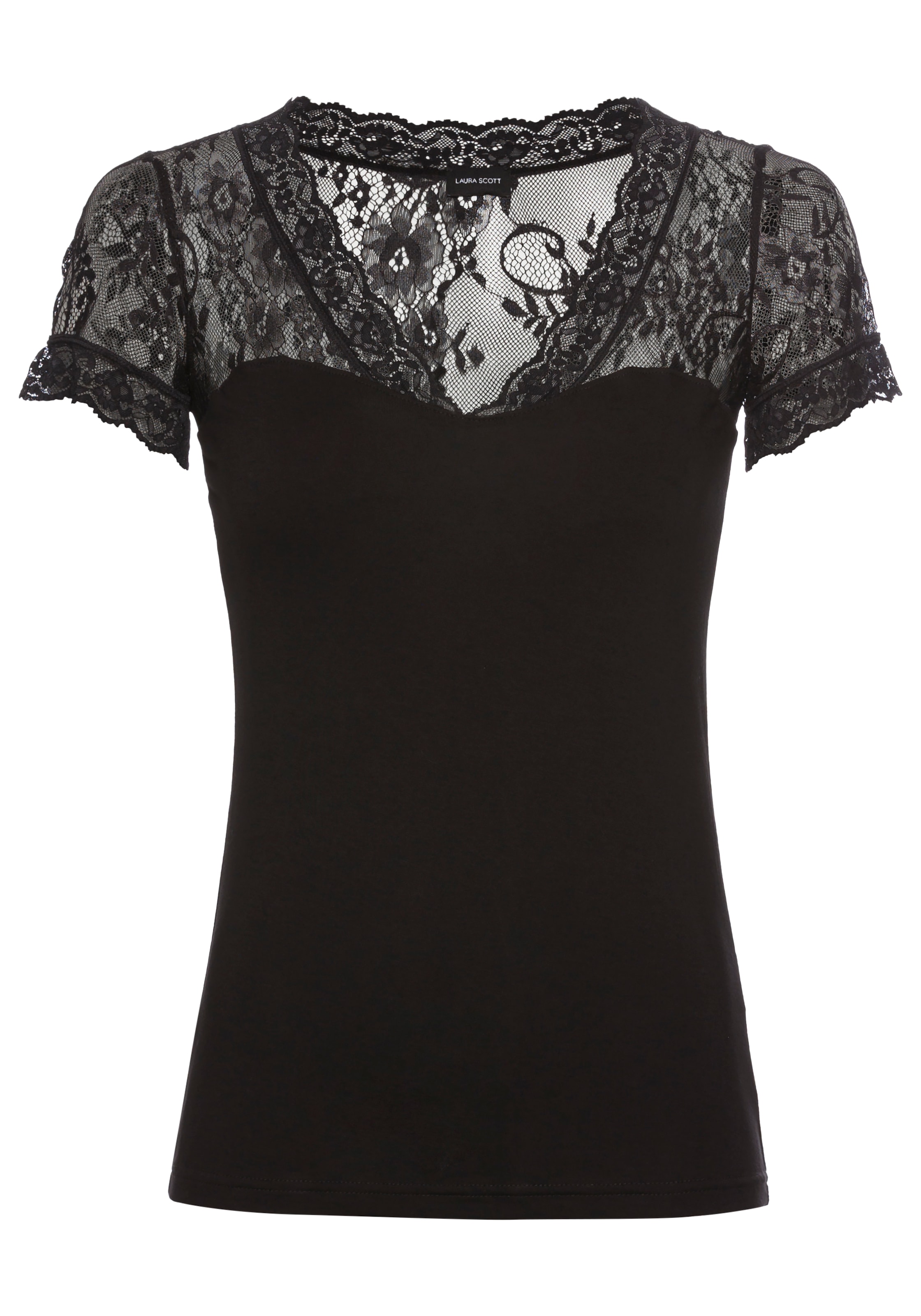 Laura Scott Spitzenshirt, im Lingerie-Look
