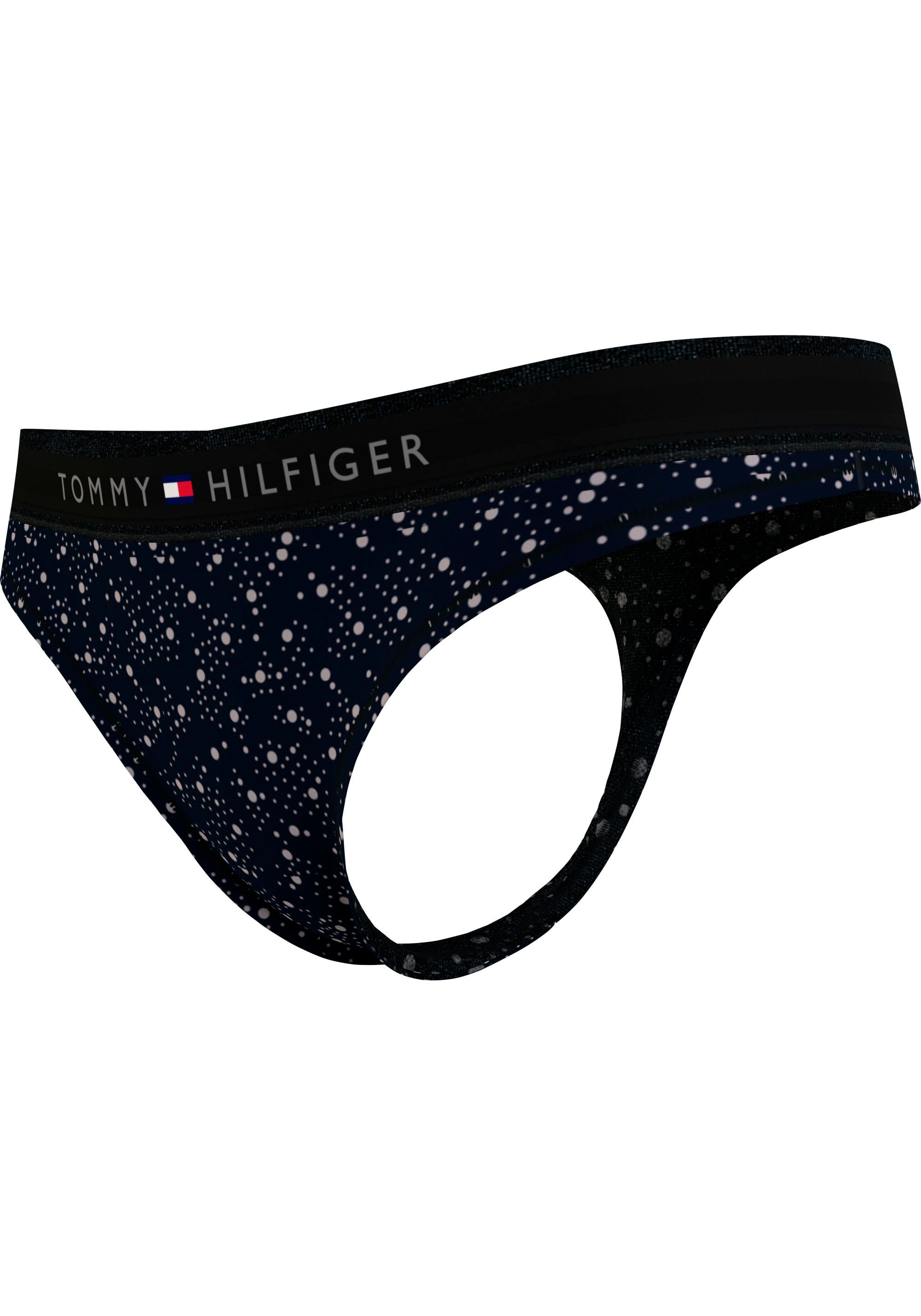 ❤ Logobund im und modischem Labelflag »THONG Tommy mit T-String bestellen Jelmoli-Online Hilfiger Shop PRINT«, Underwear