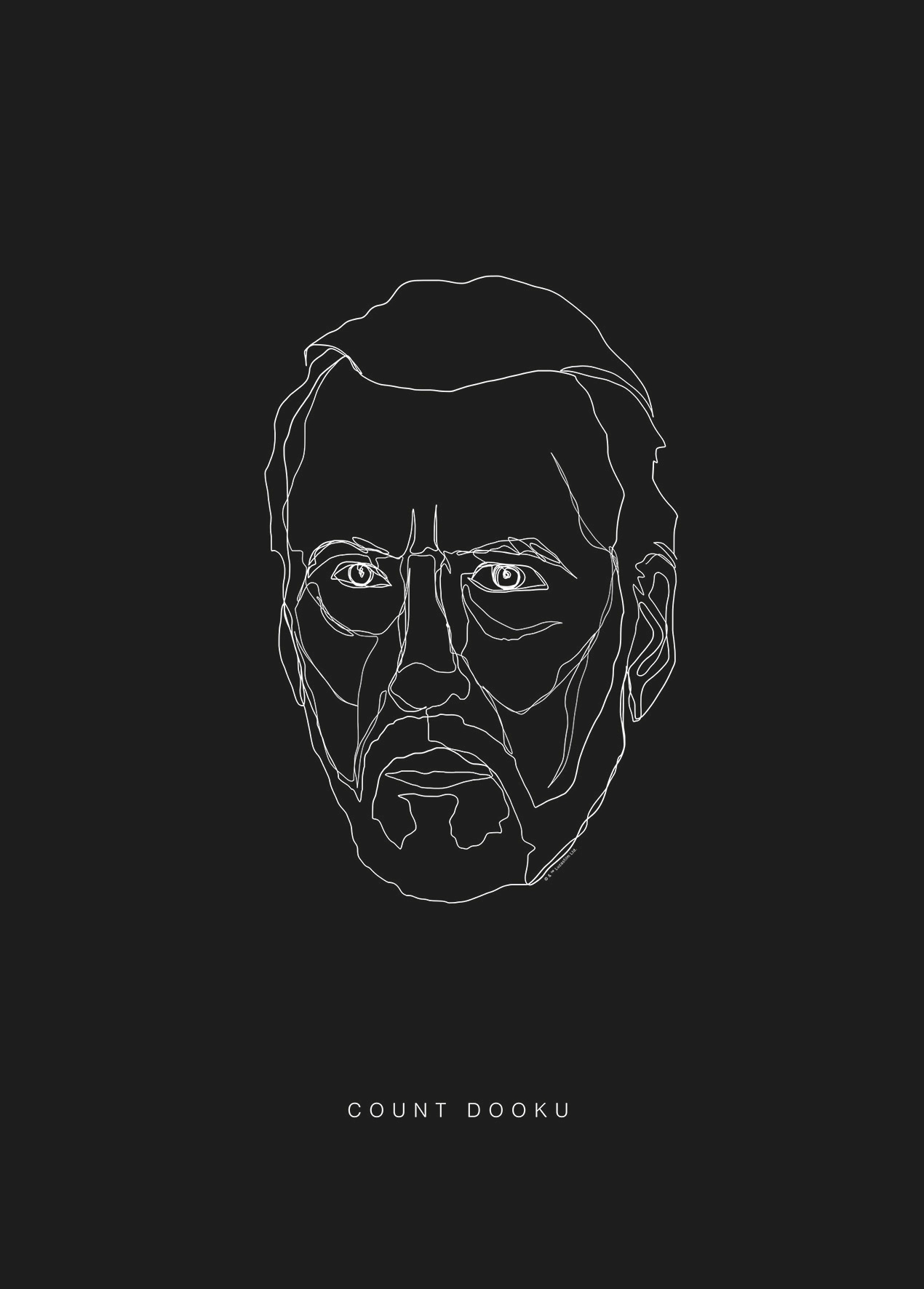 Komar Bild "Star Wars Lines Dark Side Dooku" Star Wars 1 Stk. tlg. Wandbild zur Dekoration im Kinderzimmer - ohne Rahmen