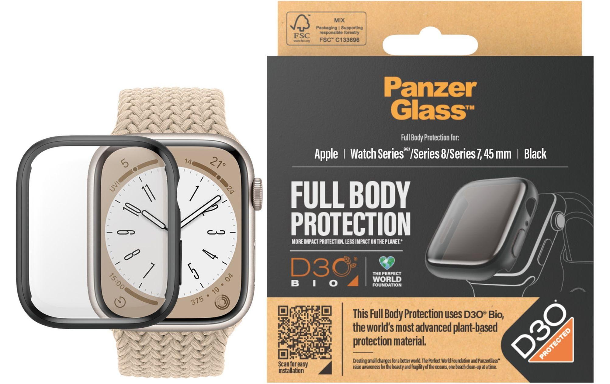 PanzerGlass Schutzfolie »Full Body Apple Watch 2023 Series 9 45 mm Tansparent«, (1 St.)
