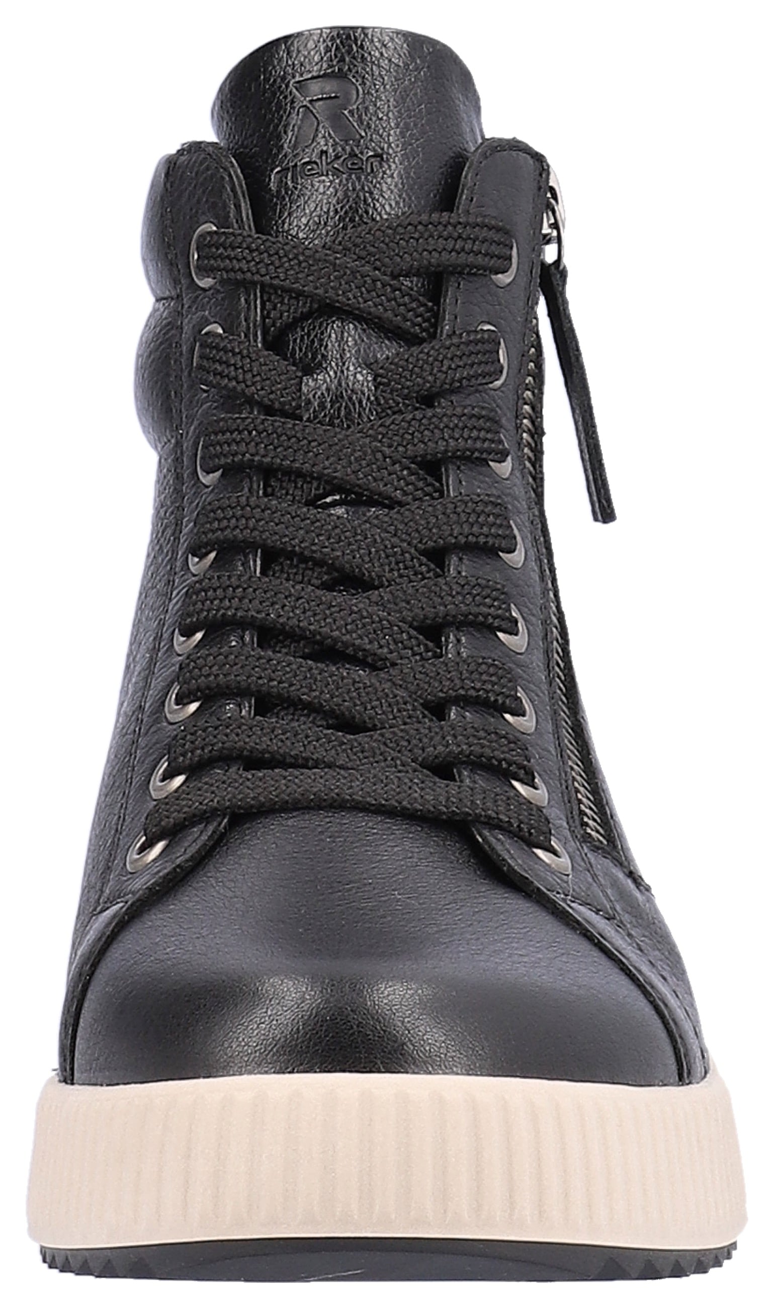RIEKER Sport Schnürboots, Stiefelette, High Top Sneaker, Freizeitboots mit Reissverschluss