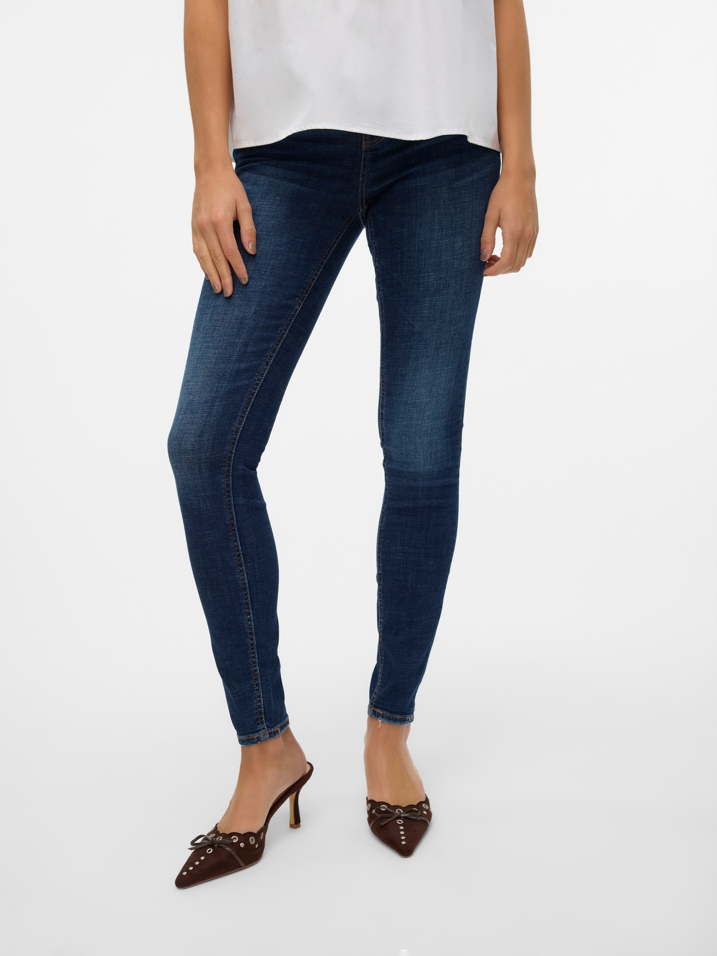 Vero Moda Skinny-fit-Jeans "VMFLASH MR SKINNY JEANS LI3303 GA NOOS" Baumwollmischung mit Stretch, regular waist, skinny fit