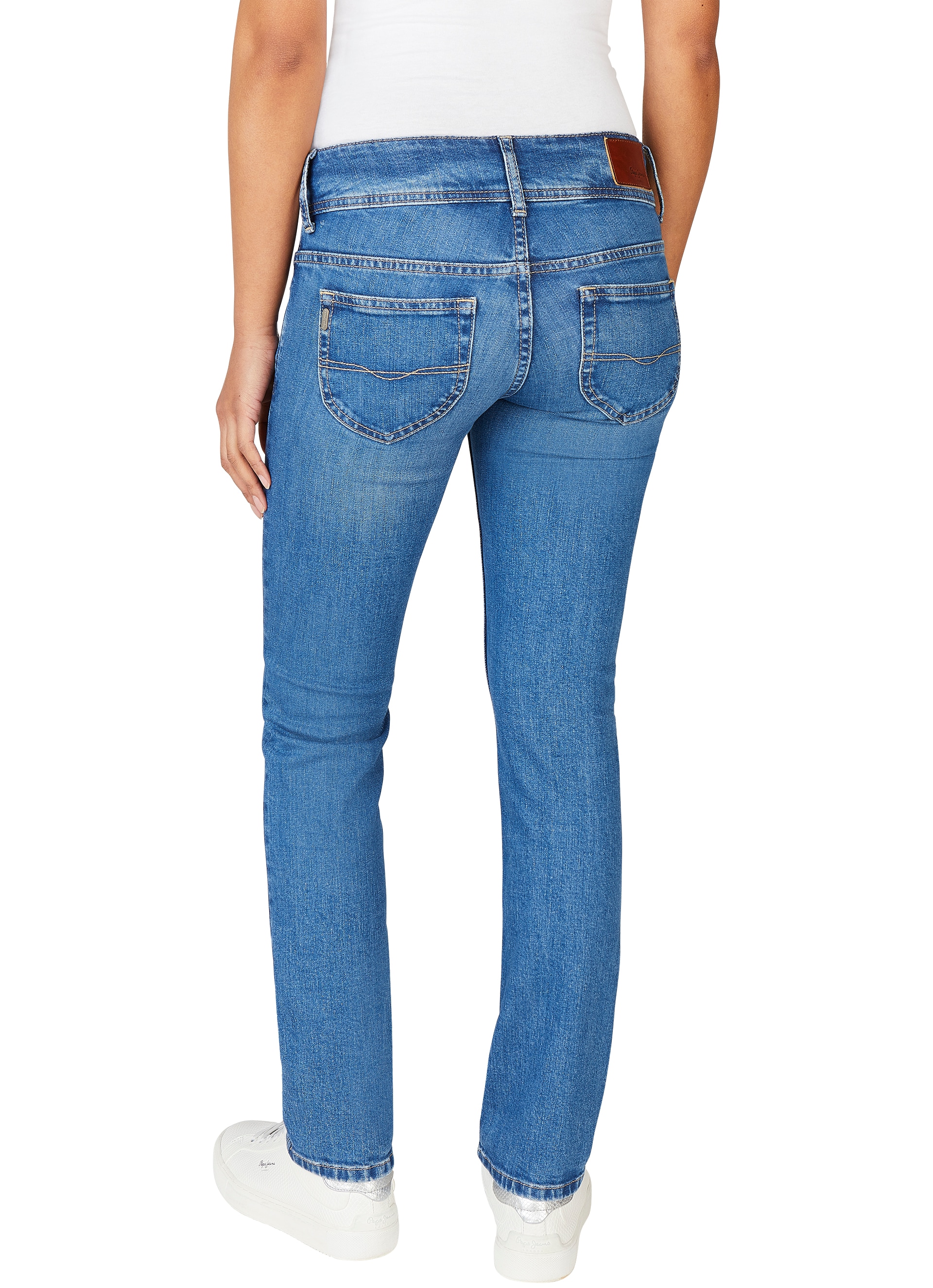 Pepe Jeans Slim-fit-Jeans »SLIM JEANS LW«, mit doppeltem Knopfverschluss