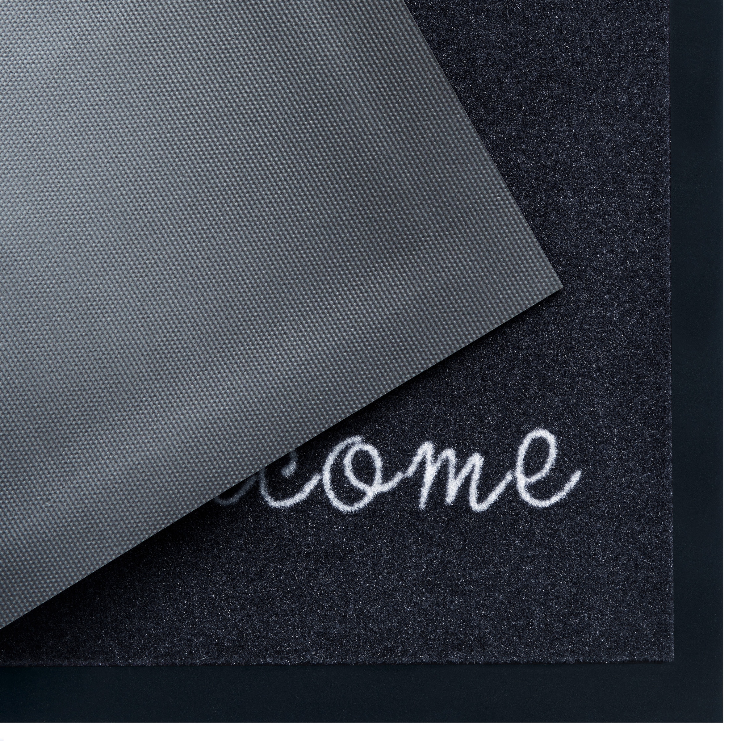 my home Fussmatte »Welcome«, rechteckig, 5 mm Höhe, Schmutzfangmatte, Türmatte, In- und Outdoor, Schrift, Läufer, waschbar