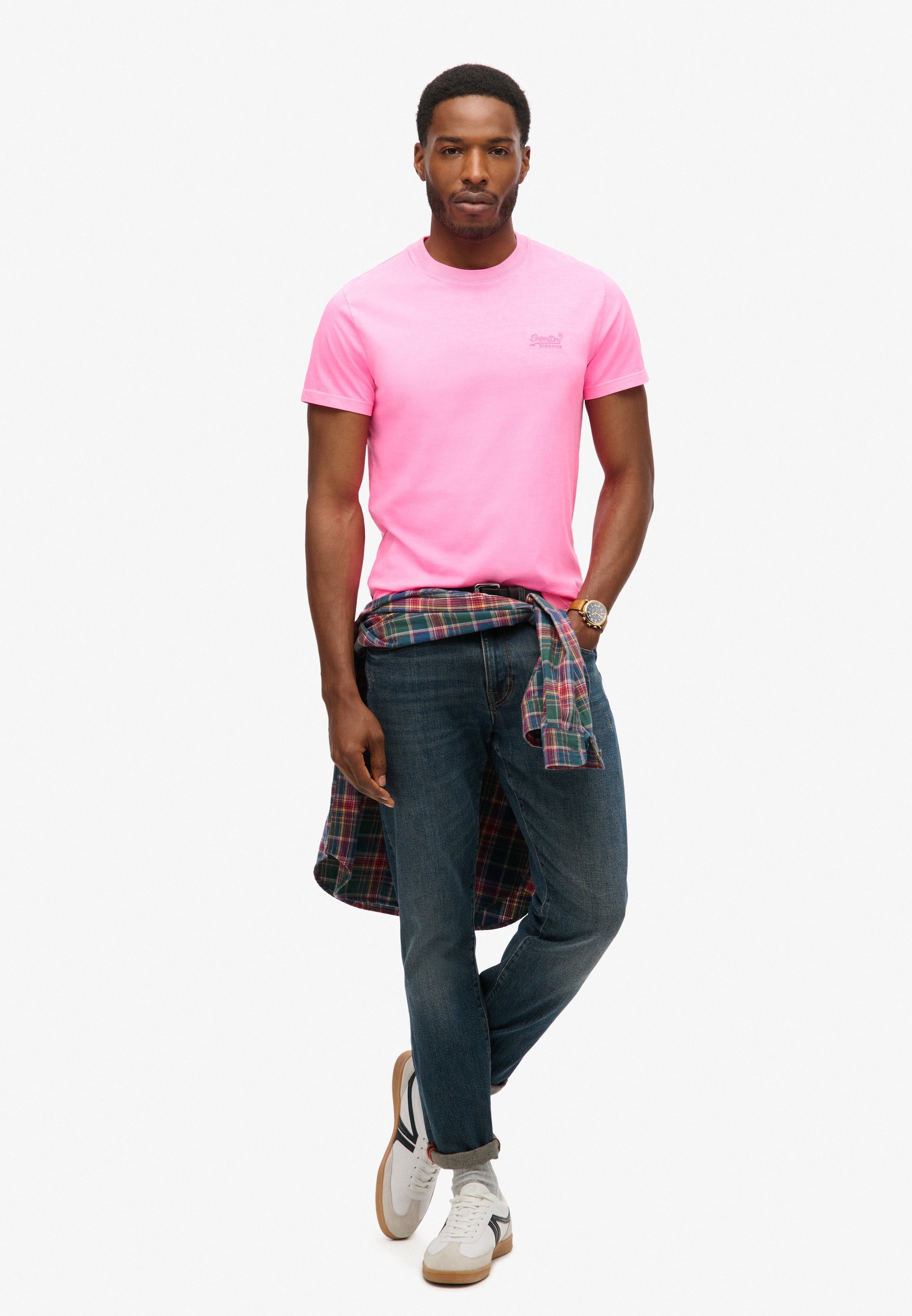Superdry Rundhalsshirt »ESSENTIAL LOGO EMB NEON TEE«