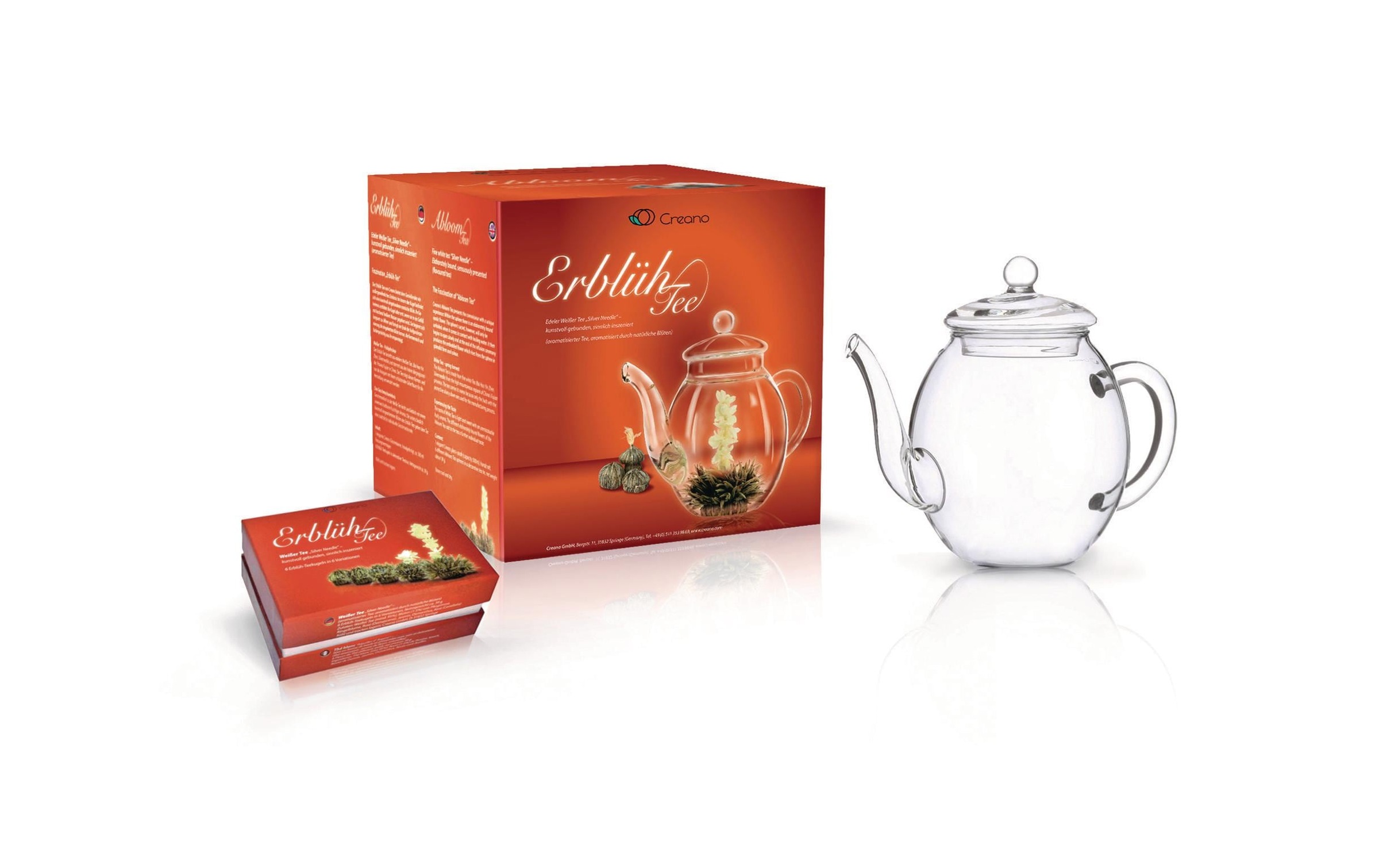 Creano Teekanne »Erblühtee 0.5 l, Transparent«, 0,5 l