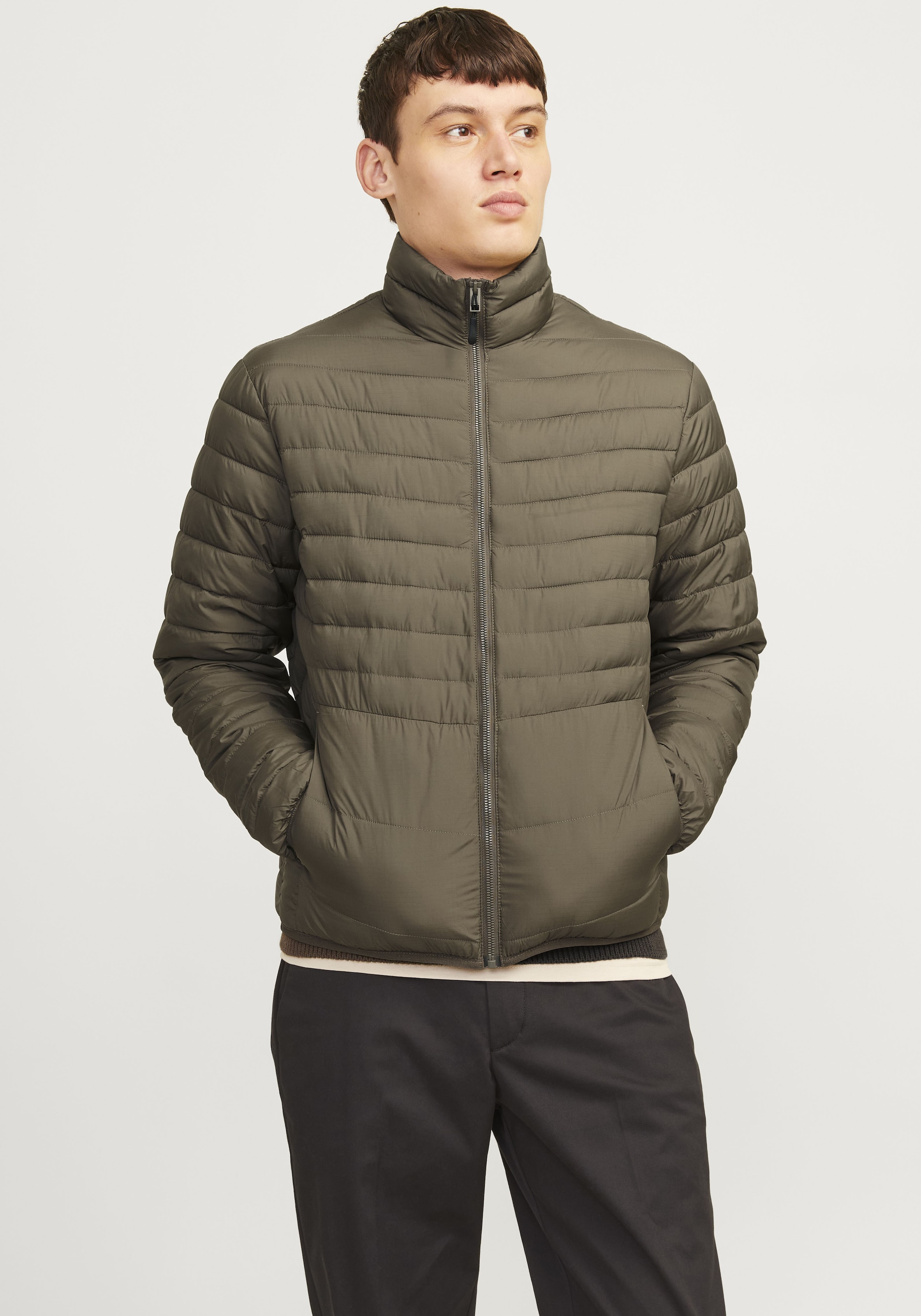 Jack & Jones Steppjacke »JJESTATE PACKABLE PUFFER COLLAR NOOS« ohne Kapuze