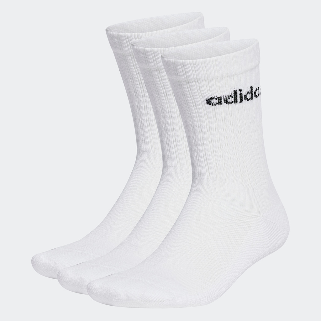 adidas Performance Funktionssocken »LINEAR CREW CUSHIONED SOCKEN, 3 PAAR«, (3 Paar)