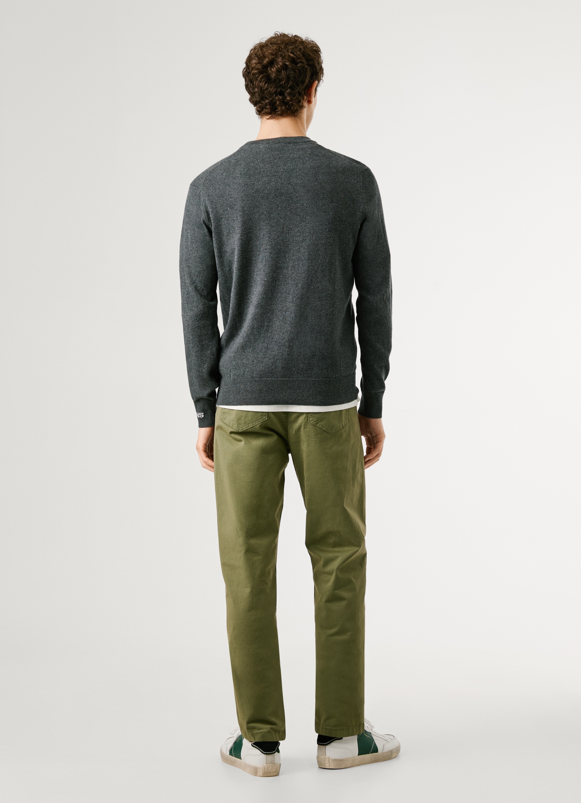 Pepe Jeans Strickpullover »ANDRE CREW NECK«, mit Rundhals, Logo-Jacquard
