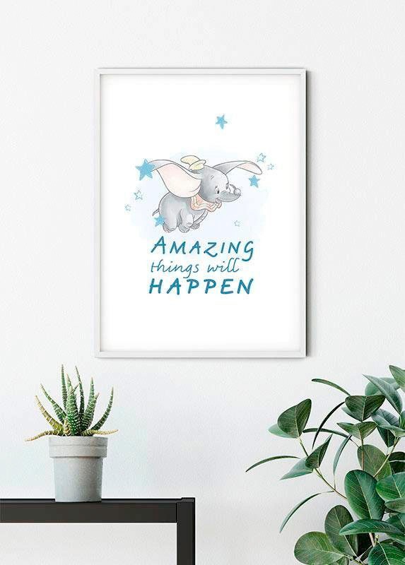Komar Bild »Dumbo Amazing«, Disney, (1 St.), Wandbild zur Dekoration im Kinderzimmer - ohne Rahmen
