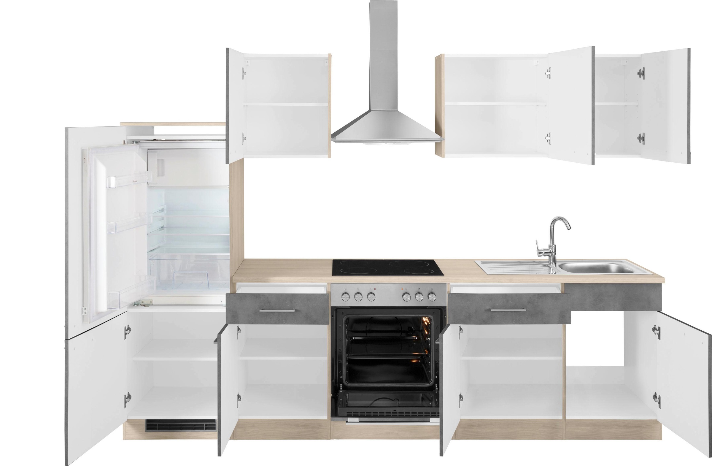 ❤ wiho Küchen Küchenzeile entdecken Shop Breite E-Geräte, cm im Jelmoli-Online ohne 280 »Zell«