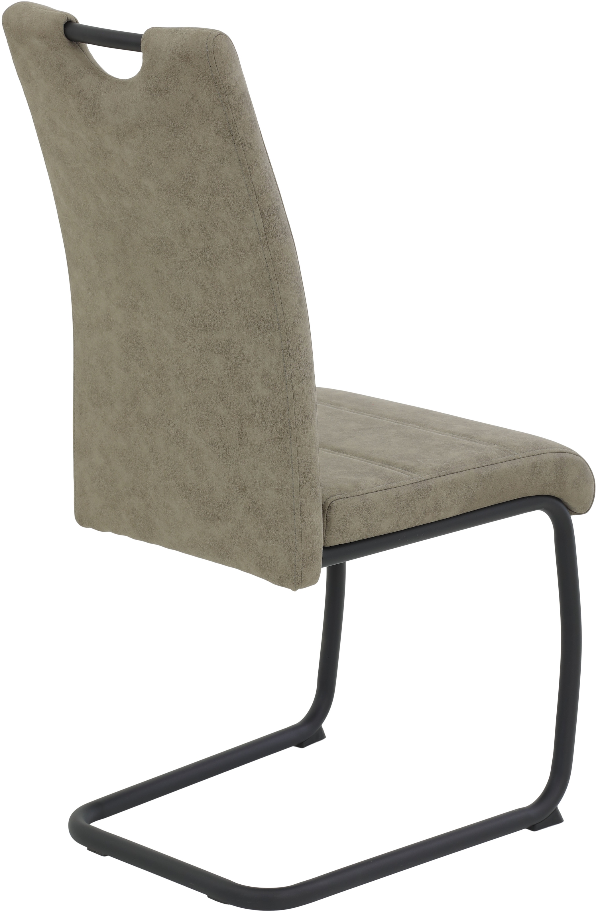 HELA Freischwinger »DUNJA«, (Set), 1 St., Luxus-Microfaser, Schwingstuhl; Vintage Optik; mit Griff; Rundrohrgestell
