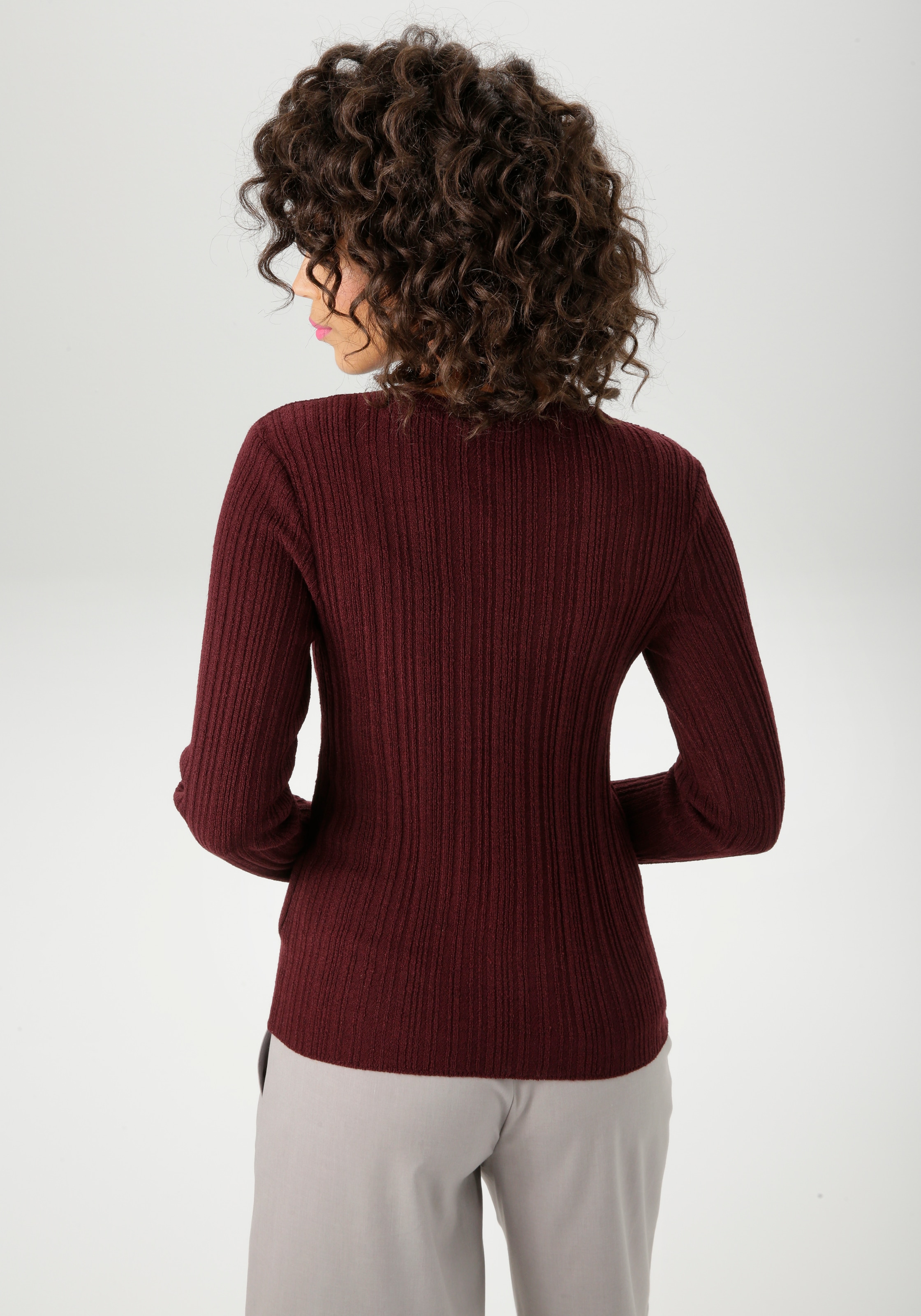 Aniston CASUAL Strickpullover, im Ripp-Muster-Mix - NEUE KOLLEKTION